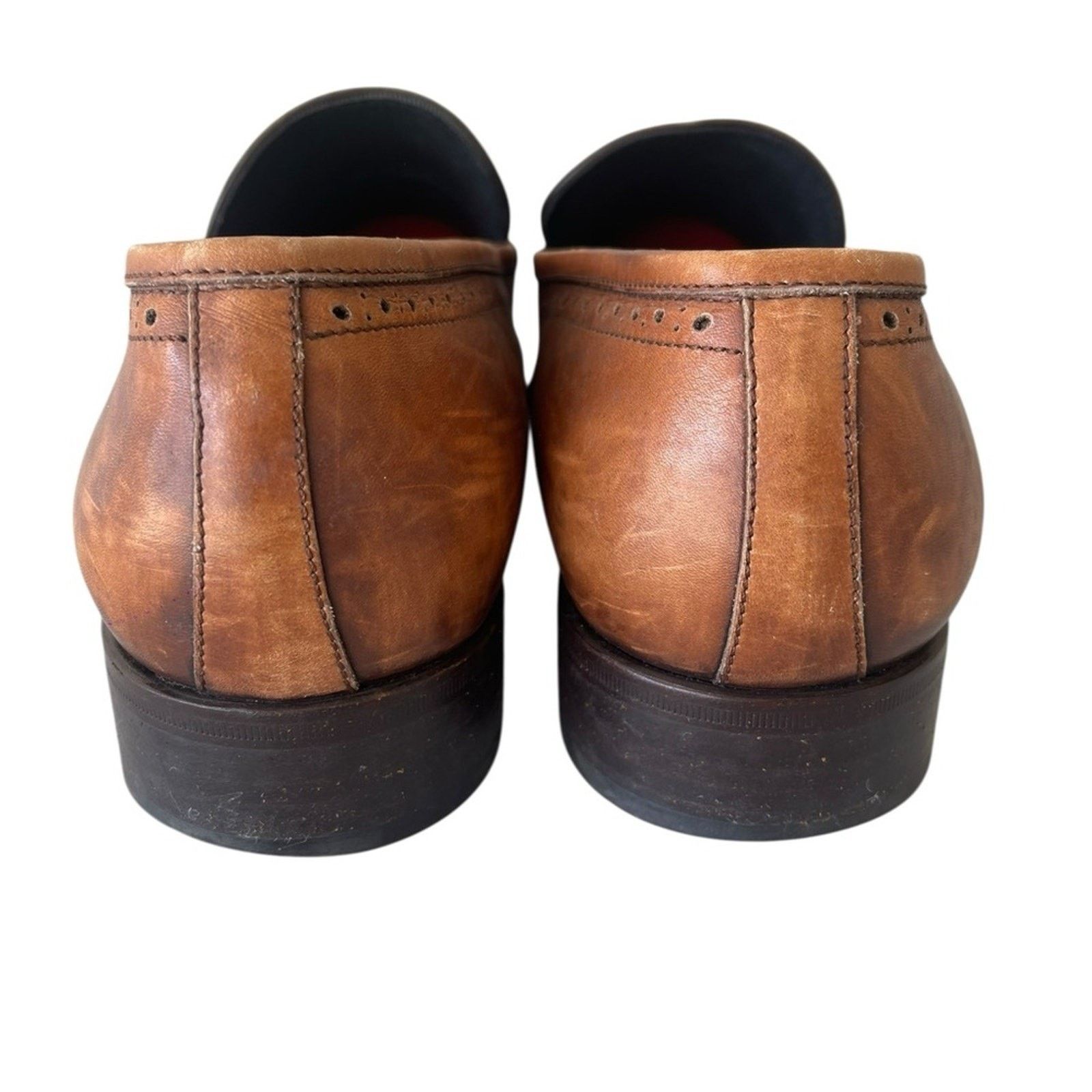 Salvatore Ferragamo Salvatore Ferragamo men's leather Venetian loafers Size:12 D Size US 12 / EU 45 - 4 Thumbnail