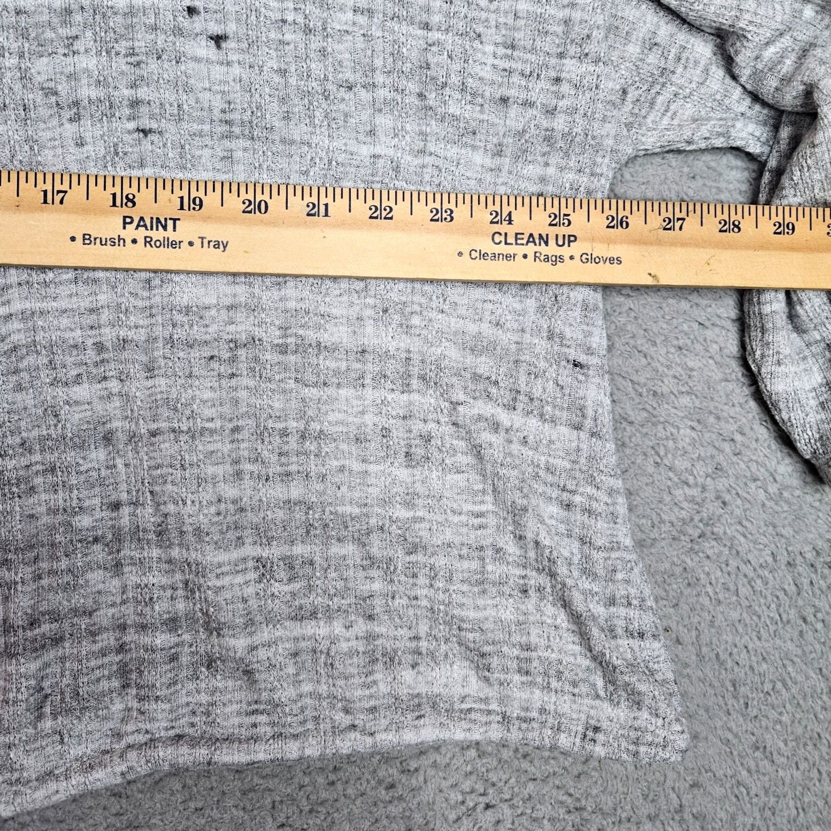 Anthropologie Anthropologie Women's Long Sleeve Drop Shoulder Cinched Hem Sweater XL Gray Knit Pullover Size XL / US 12-14 / IT 48-50 - 3 Thumbnail