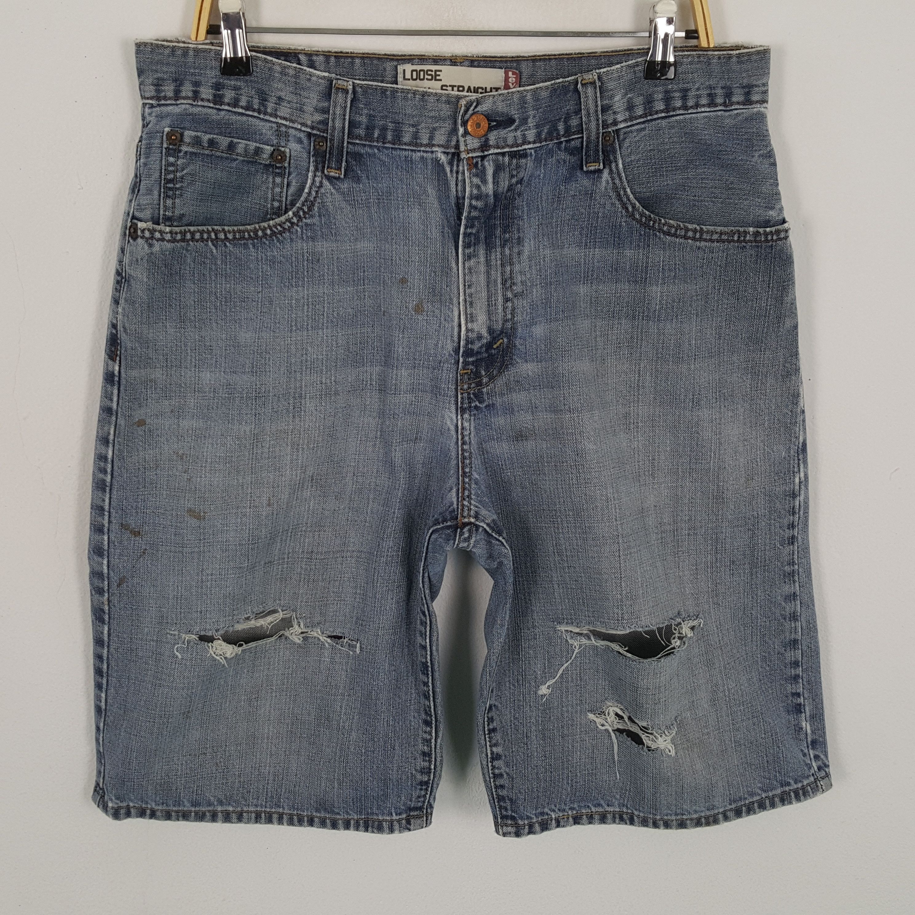 Levi's × Vintage Vintage LEVI'S American Style Distressed Shorts Jeans Size US 34 / EU 50 - 2 Thumbnail