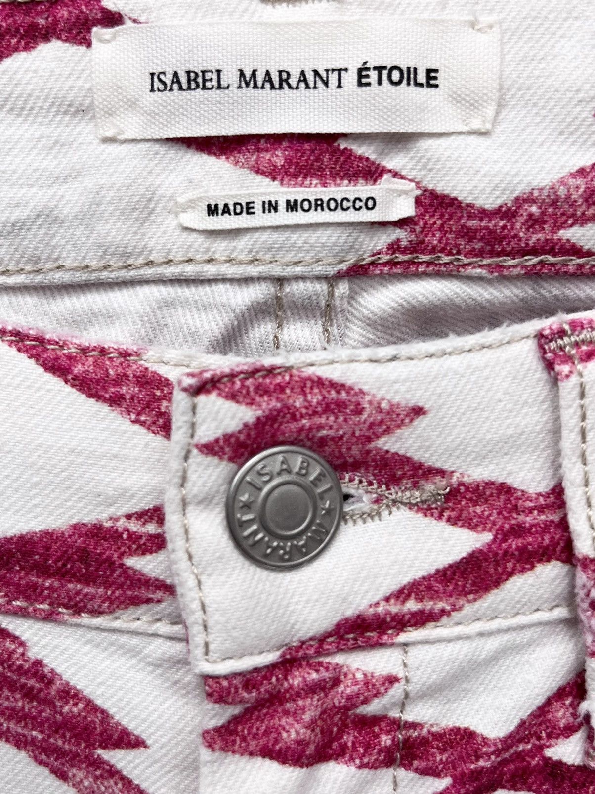 Isabel Marant 🔥Vintage ISABEL MARANT ETOILE Aztec Print Stretched Denim💥 Size 28" / US 6 / IT 42 - 8 Thumbnail
