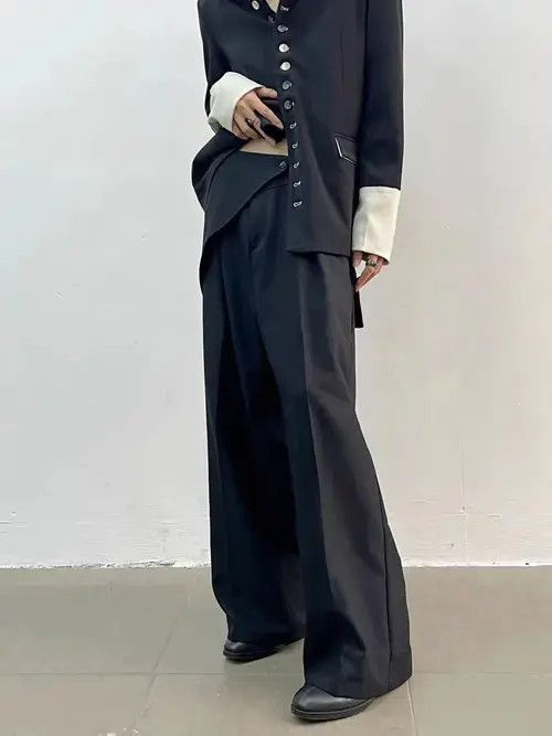 Jean Black retro wrap pants trousers Size US 30 / EU 46 - 8 Thumbnail
