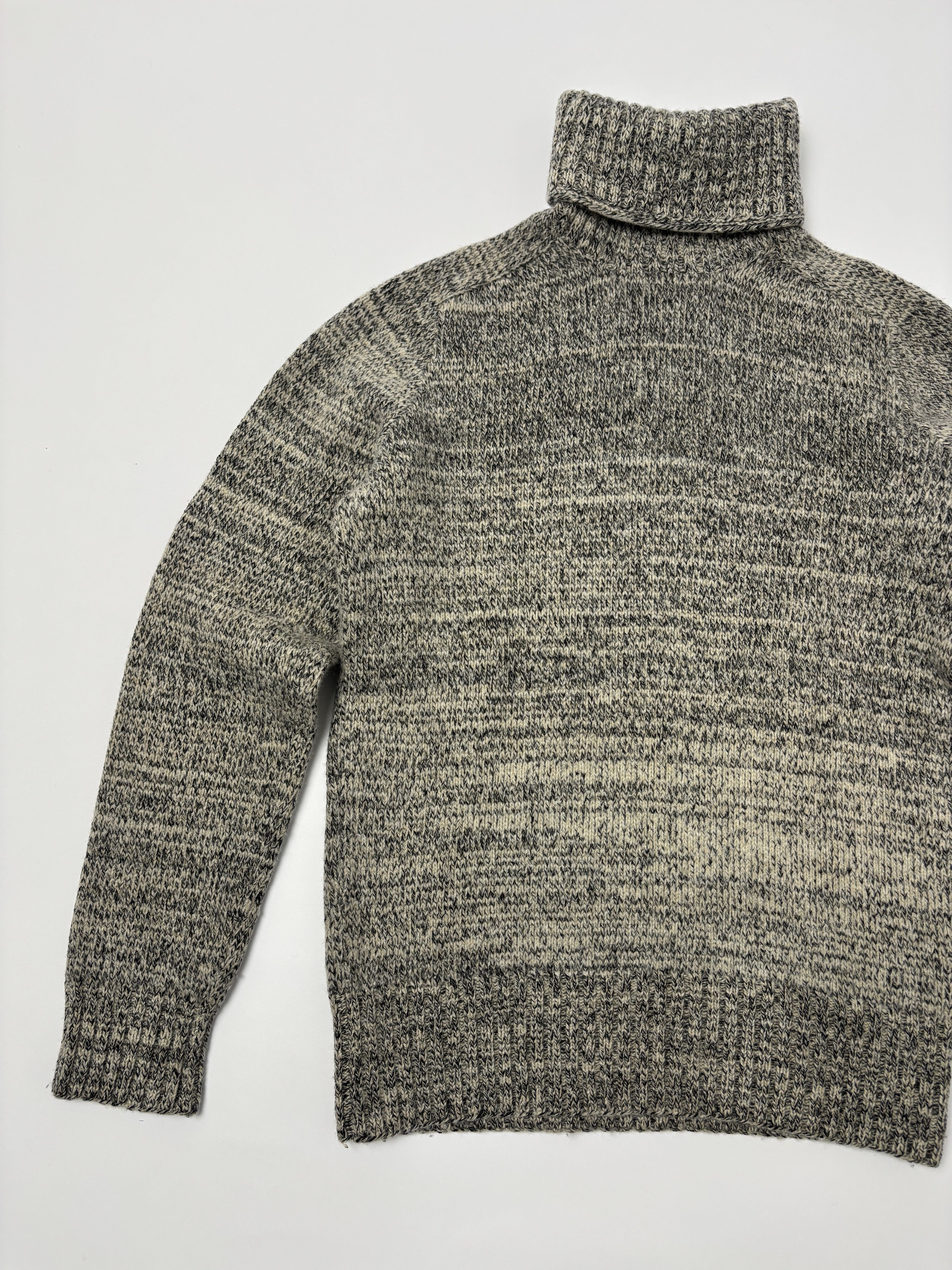 RRL Ralph Lauren RRL Grey Mélange Wool Turtleneck Sweater Heavy Knit Size US S / EU 44-46 / 1 - 3 Thumbnail
