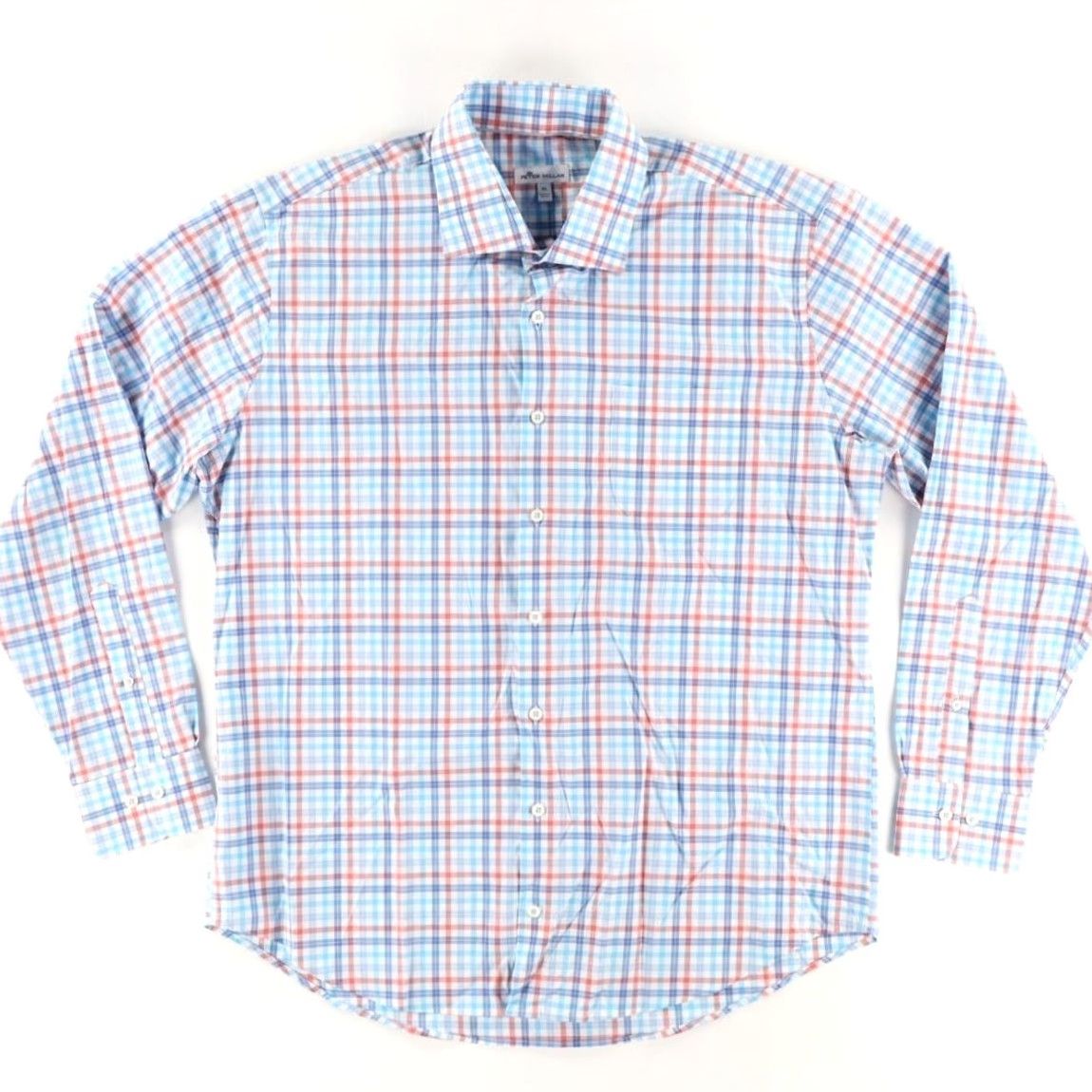 Peter Millar Peter Millar Crown Ease Stowe Plaid Button Up Shirt Blue Men's XL Size US XL / EU 56 / 4 - 2 Thumbnail