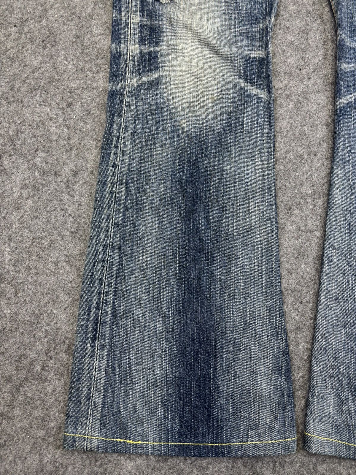 Edwin Flare💥90s Style Edwin Flare Distressed Denim F867 Size 32" / US 10 / IT 46 - 6 Thumbnail