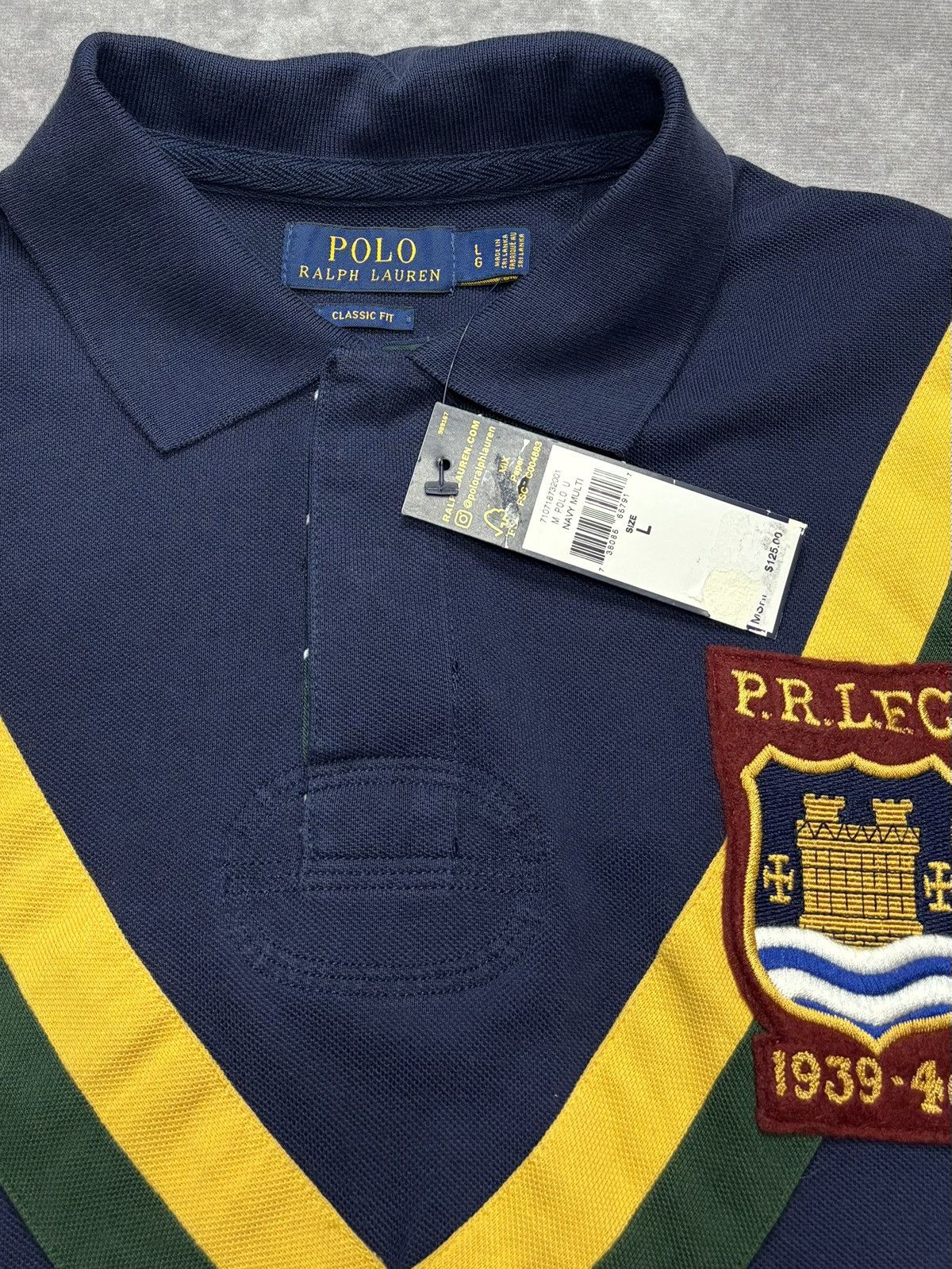 Polo Ralph Lauren Polo Ralph Lauren P.R.L.E.C 1939-40 Polo Shirt Navy Size US L / EU 52-54 / 3 - 2 Thumbnail