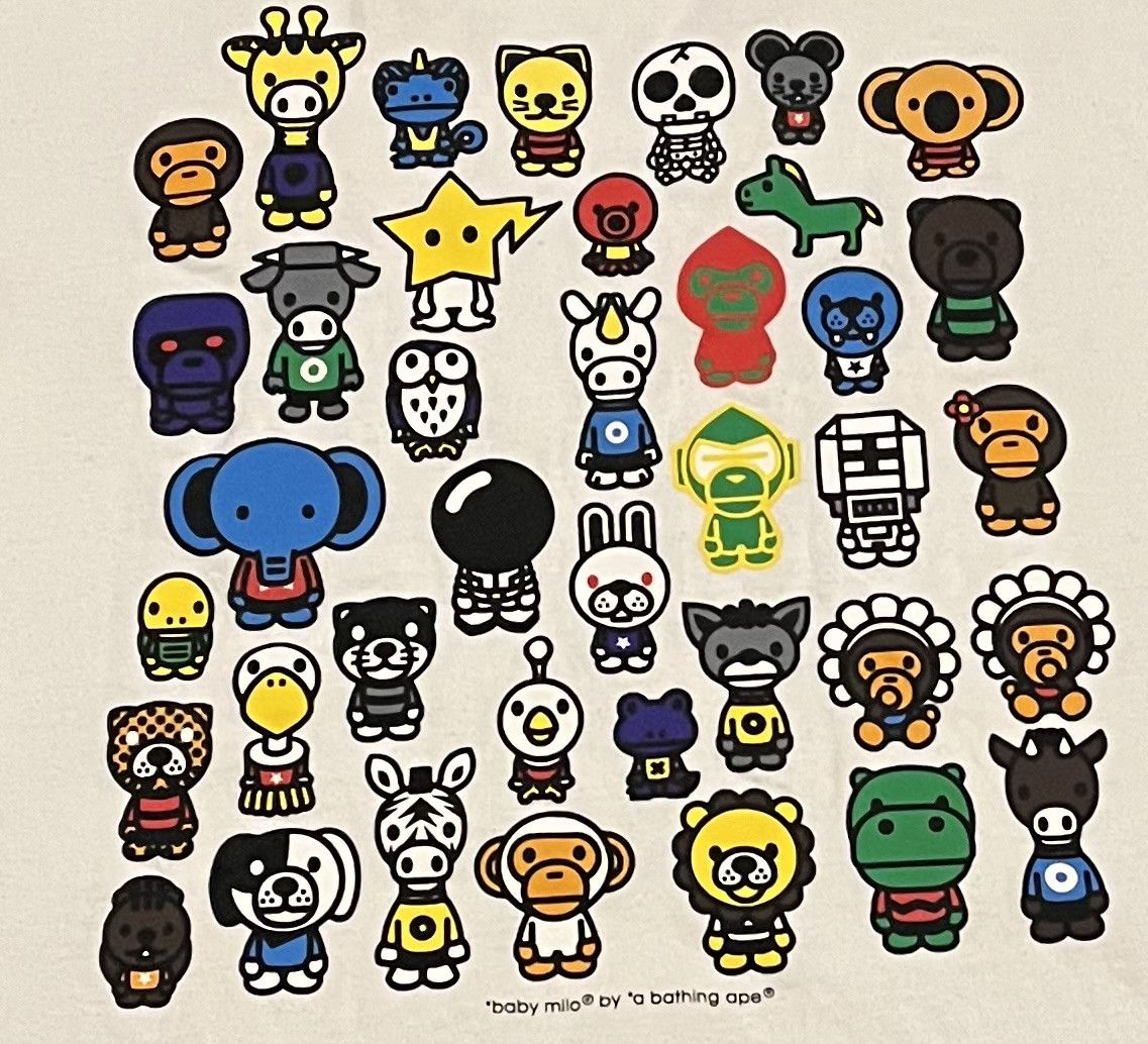 Bape Bape multi logo tee shirt Size US S / EU 44-46 / 1 - 3 Thumbnail