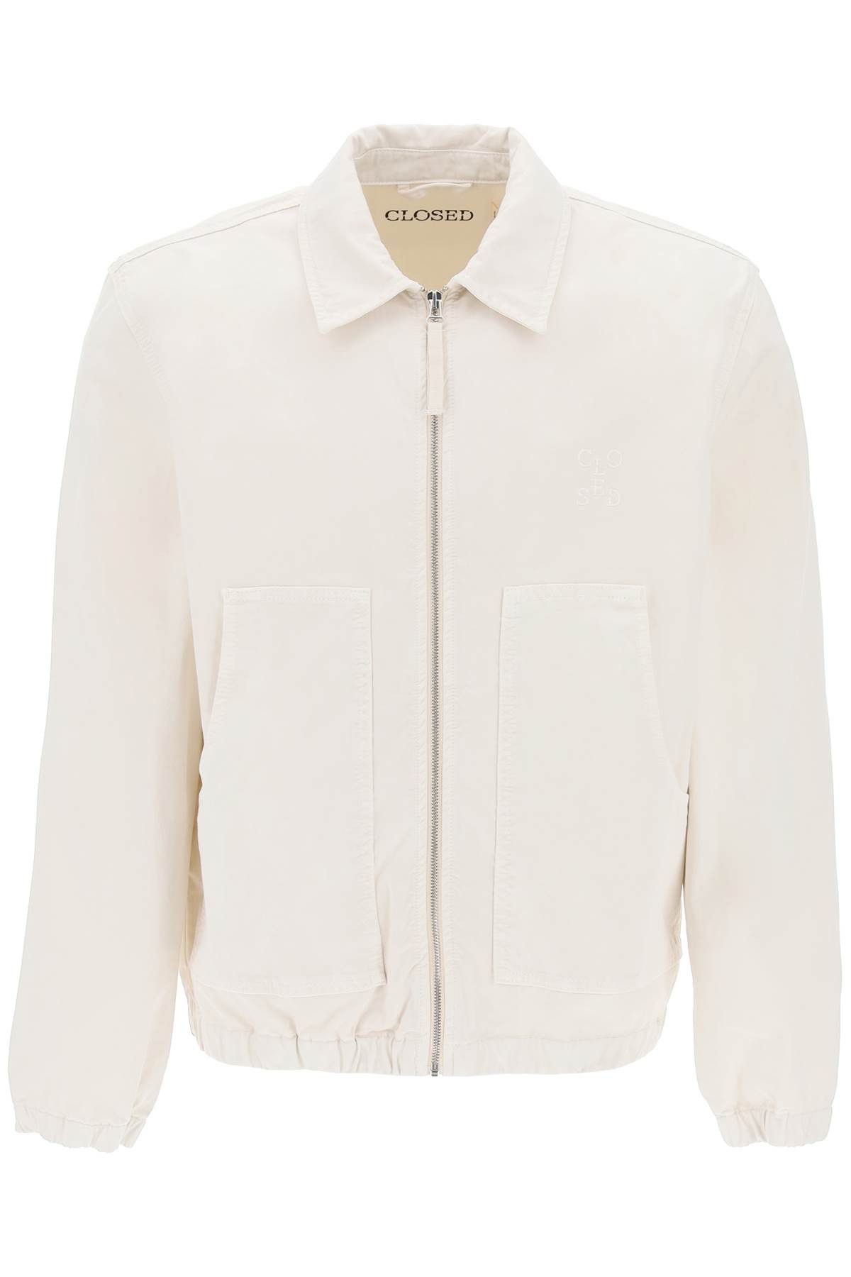 image of Closed Cotton Blouson Jacket in Lime Beige, Men's (Size Small)