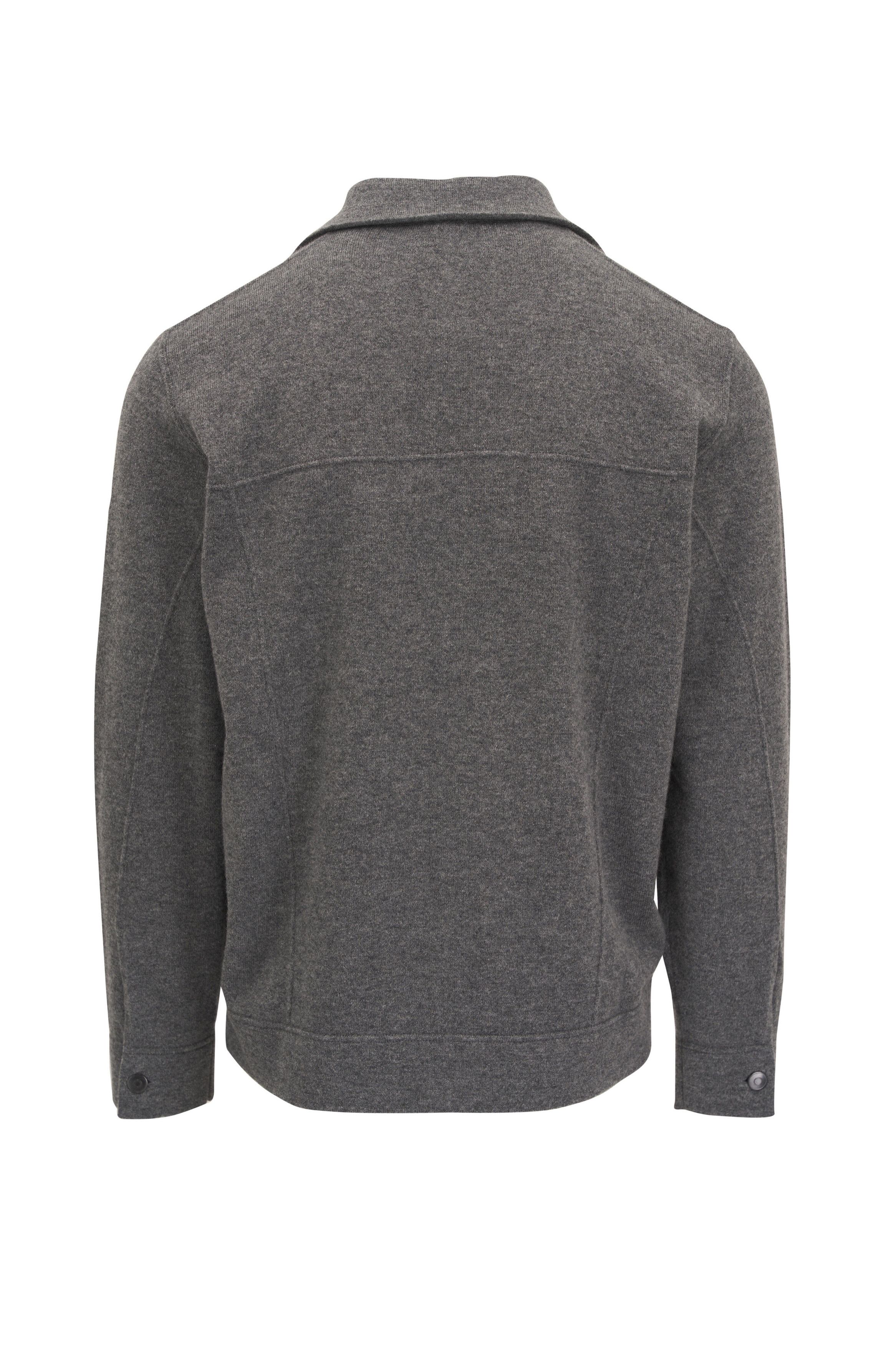 Kiton o1mtch0225 Cashmere Button Down Shirt in Grey Size US XL / EU 56 / 4 - 2 Thumbnail