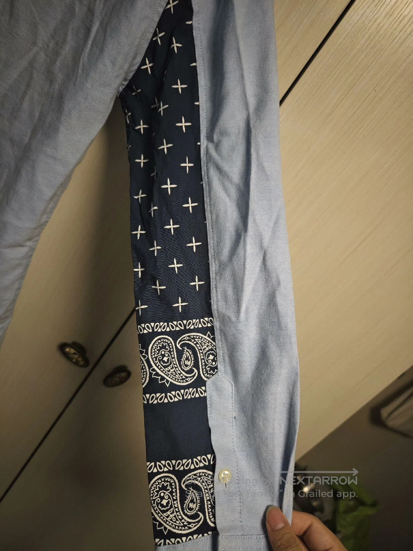 Visvim visvim Giza Egyptian Cotton Rare Patchwork Shirt XL. Size US XL / EU 56 / 4 - 5 Thumbnail