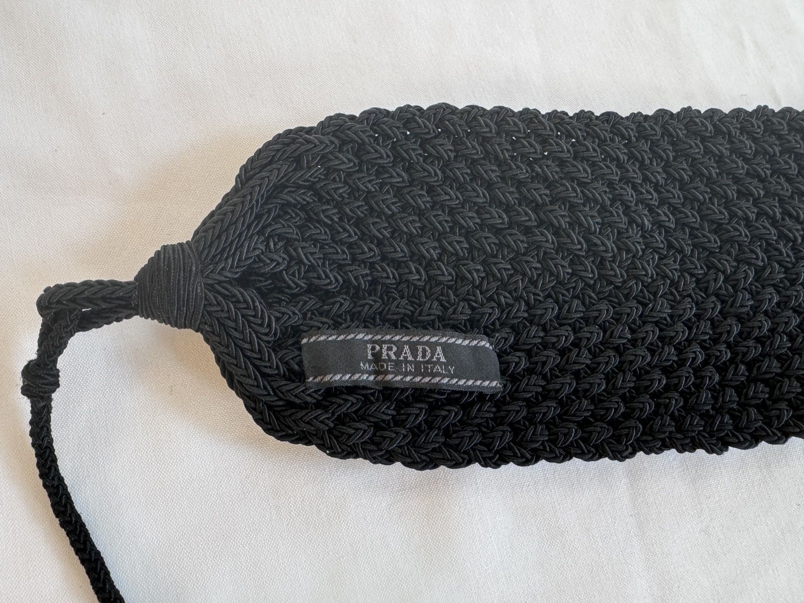 Prada VTG Prada Milano Handmade Crochet Cummerbund Tux Belt Knit Size ONE SIZE - 12 Thumbnail