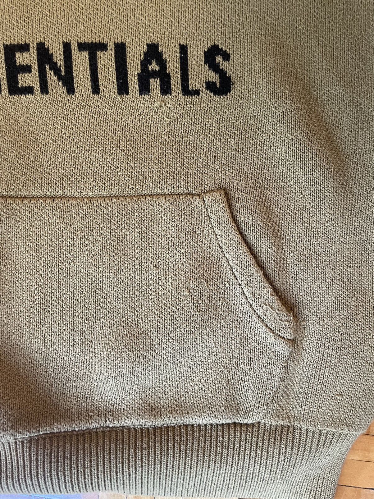 Fear of God Fear of God ESSENTIALS Knit Hoodie - Wheat/Tan - Size XS Size XS / US 0-2 / IT 36-38 - 6 Thumbnail