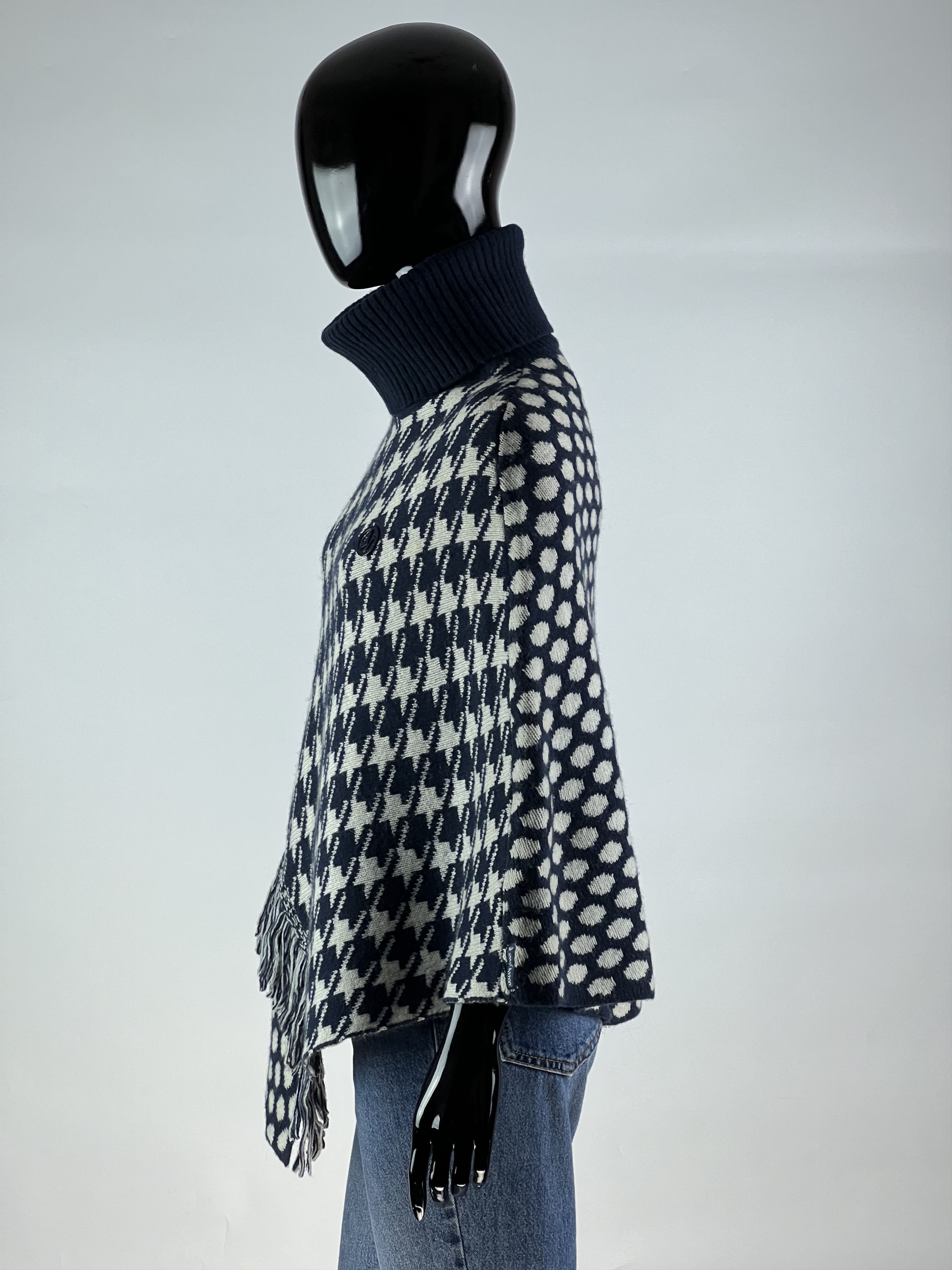 Armani Armani Jeans Wool Fringe Turtleneck Poncho Cape Size M Size M / US 6-8 / IT 42-44 - 3 Thumbnail
