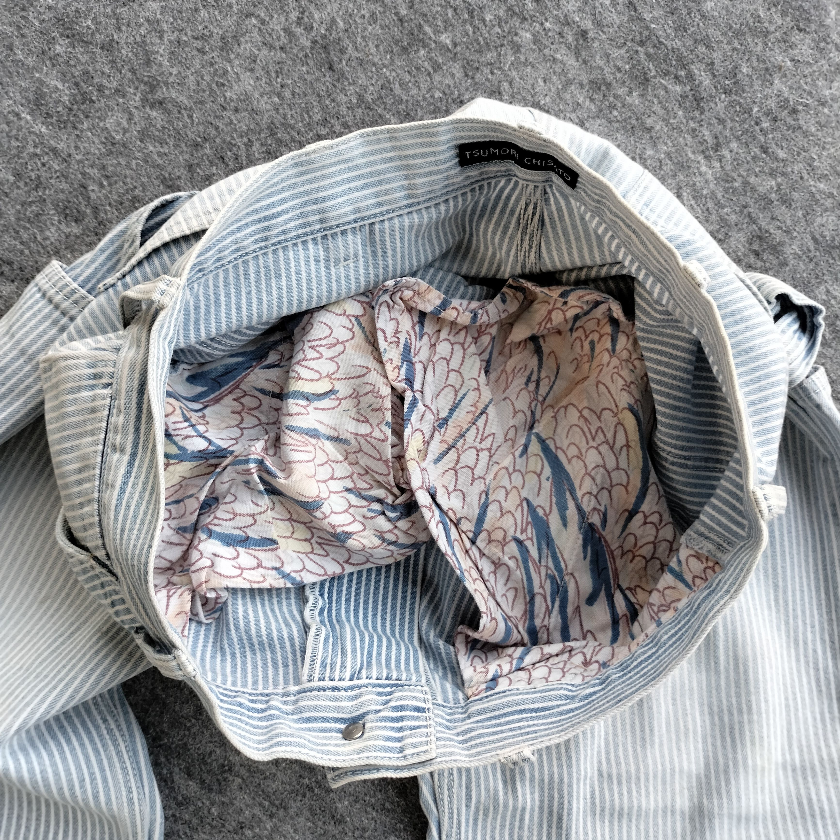 Issey Miyake Tsumori chisato "lucky" carpenter hickory pants Size US 31 - 10 Thumbnail