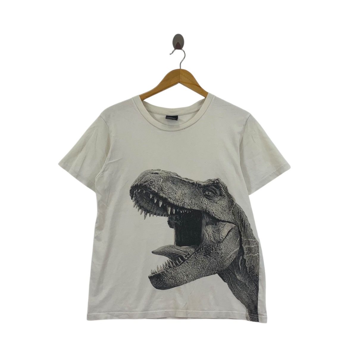 Vintage GU x JURASSIC PARK WOLRD Movie Film Dinosaur Tee Shirt Top Size M / US 6-8 / IT 42-44 - 1 Thumbnail