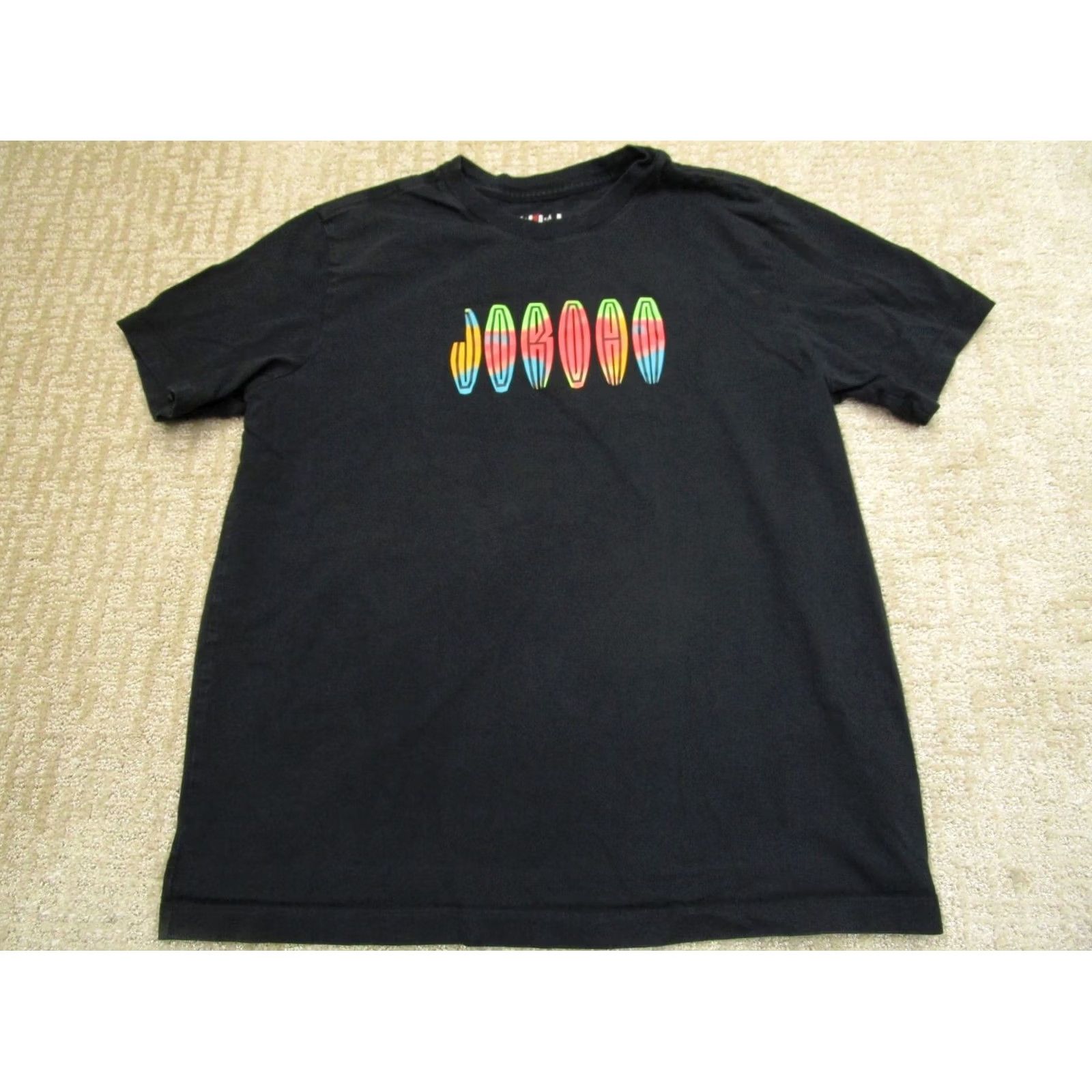 Jordan Brand Nike Jordan Shirt Men Large Black Jumpman Short Sleeve Casual Sports T-Shirt Mens Black Cotton Polyester Knit Logo 2010s Size US L / EU 52-54 / 3 - 2 Thumbnail