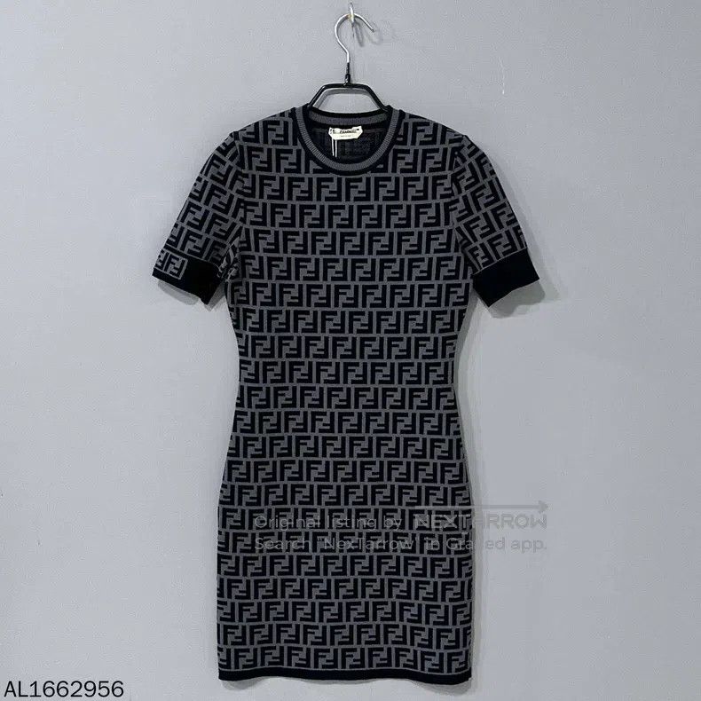 Fendi Fendi Double F Monogram Printed Dress Size XXS / US 00 / IT 34 - 1 Thumbnail