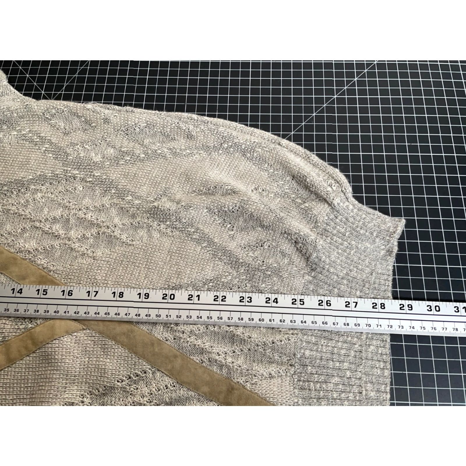 Vintage VINTAGE Bachrach Chunky-Knit Sweater Adult XL Beige Check Pattern Preppy Mens Size US XL / EU 56 / 4 - 6 Thumbnail