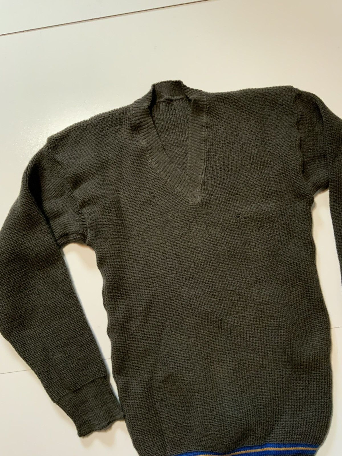 Vintage Vintage 1920s 30s 40s Wool Knit Stripe Fisherman Sweater Size US S / EU 44-46 / 1 - 3 Thumbnail