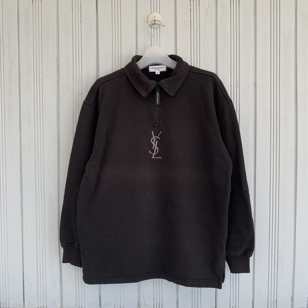 Yves Saint Laurent Vintage YSL Yves Saint Laurent Quarter Zip Zipper Sweatshirt Size US S / EU 44-46 / 1 - 1 Thumbnail