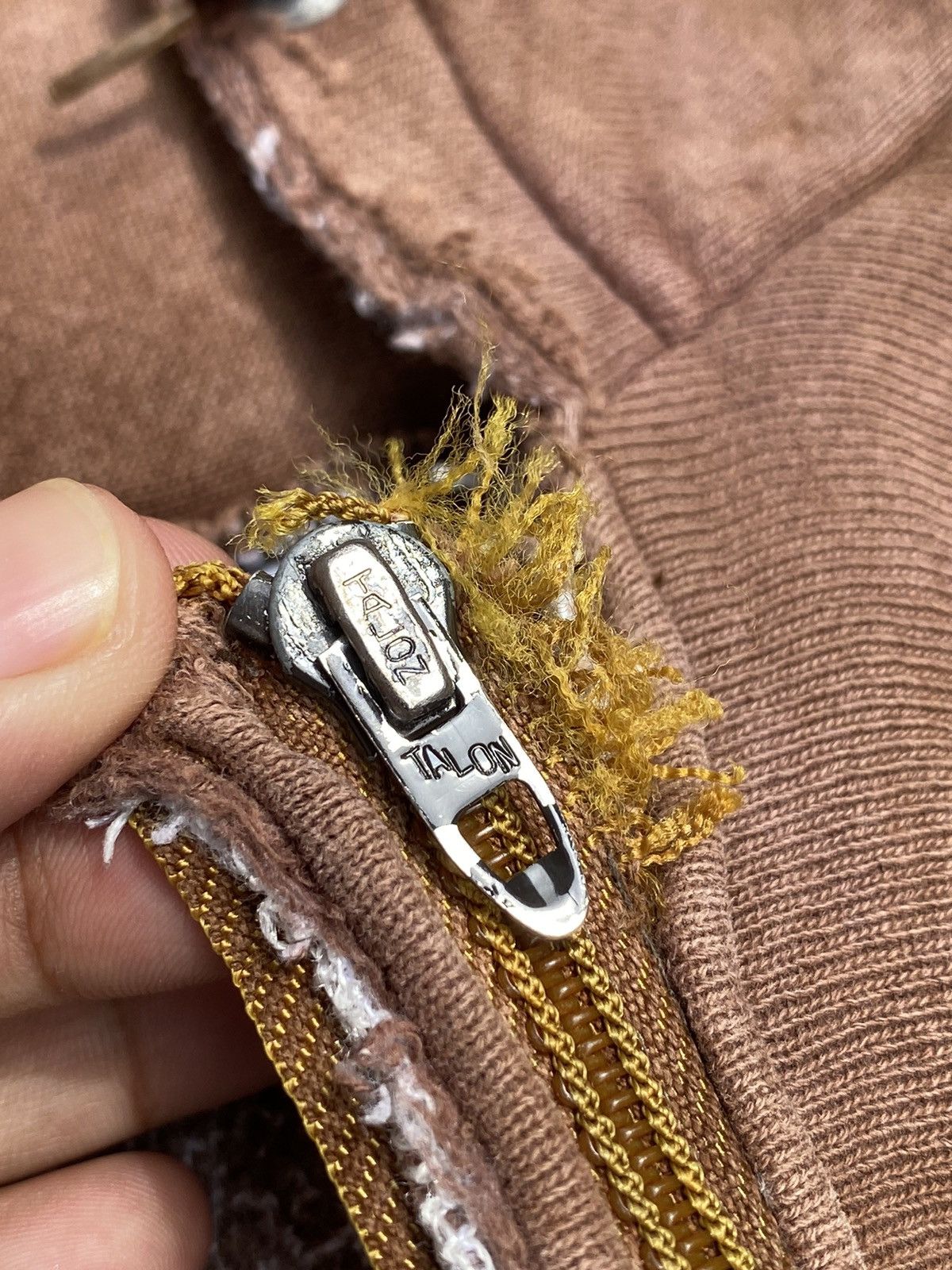 Carhartt × Vintage Distressed 80s~90s CARHARTT Reverse Weave Talon USA Zipper Size US L / EU 52-54 / 3 - 4 Thumbnail