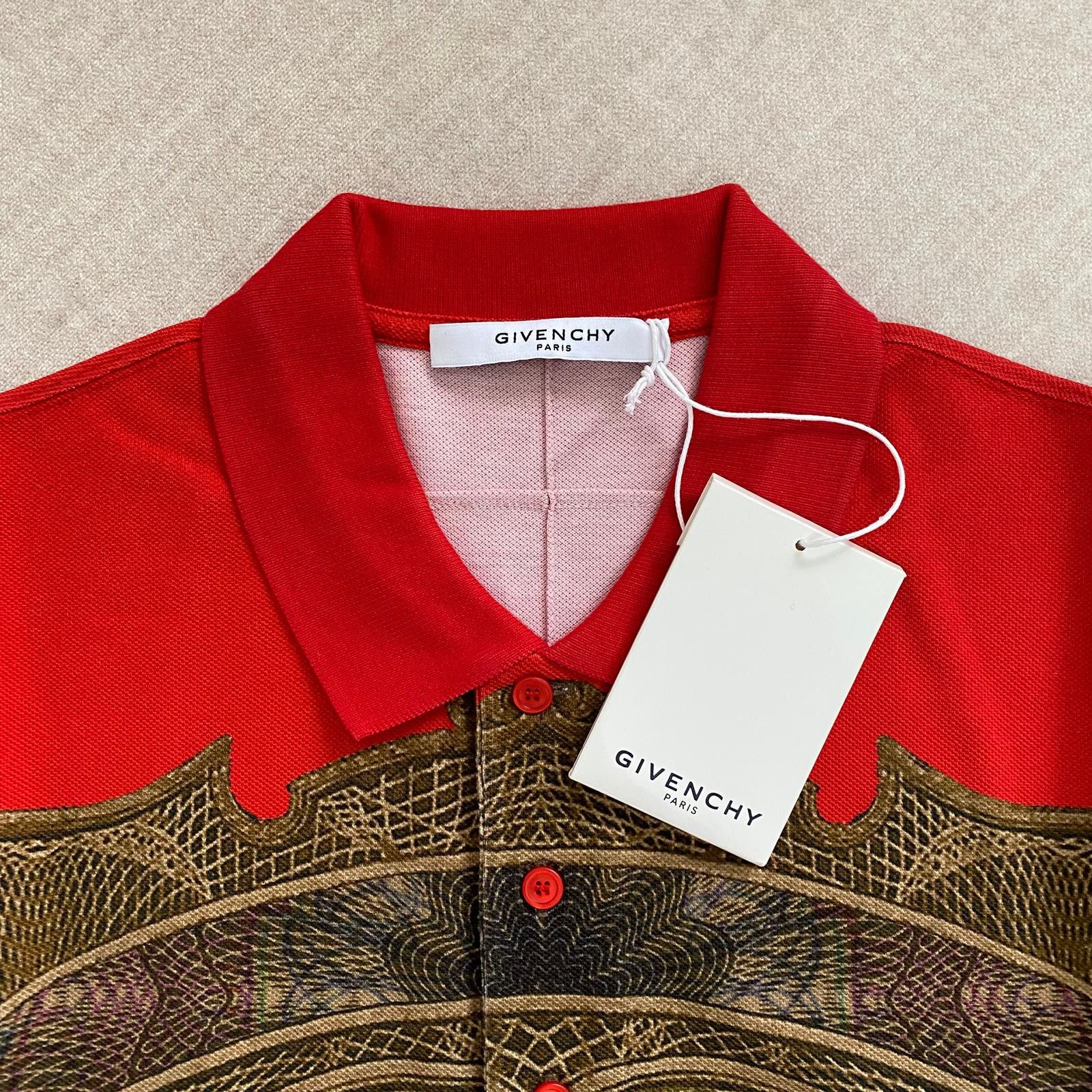 Givenchy Runway Red Money Print Oversized Polo Size US XXS / EU 40 - 6 Thumbnail