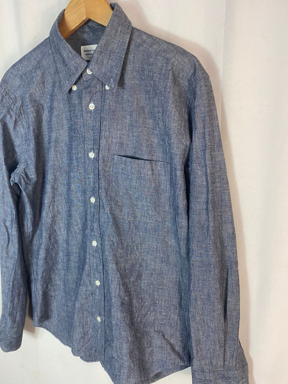 Japanese Brand × Manual Alphabet Menual alphabet selvedge button up shirt with patchwork Size US M / EU 48-50 / 2 - 2 Thumbnail