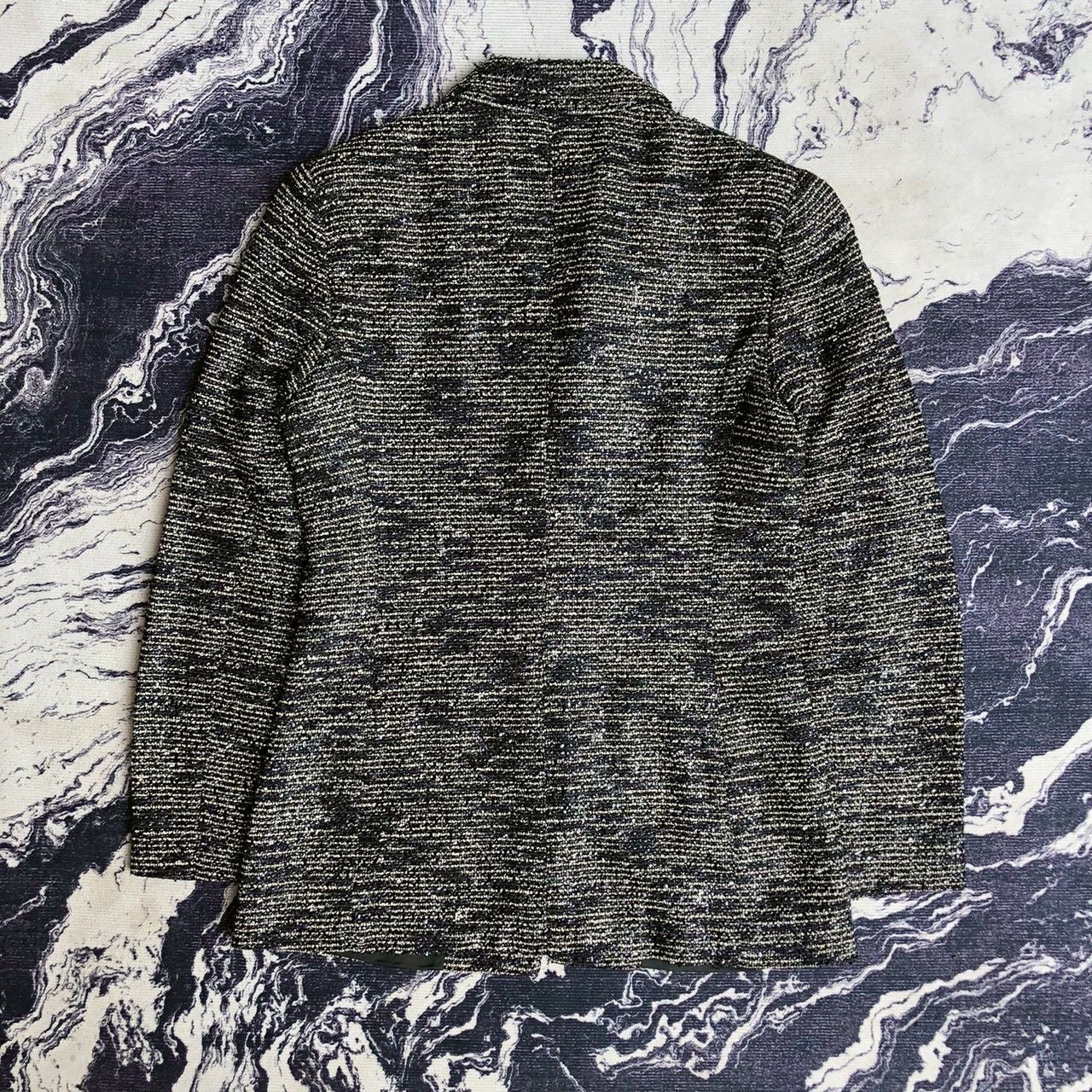 Valentino Vintage 90s Valentino Miss V Textured Tweed Jacket Size XS / US 0-2 / IT 36-38 - 4 Thumbnail