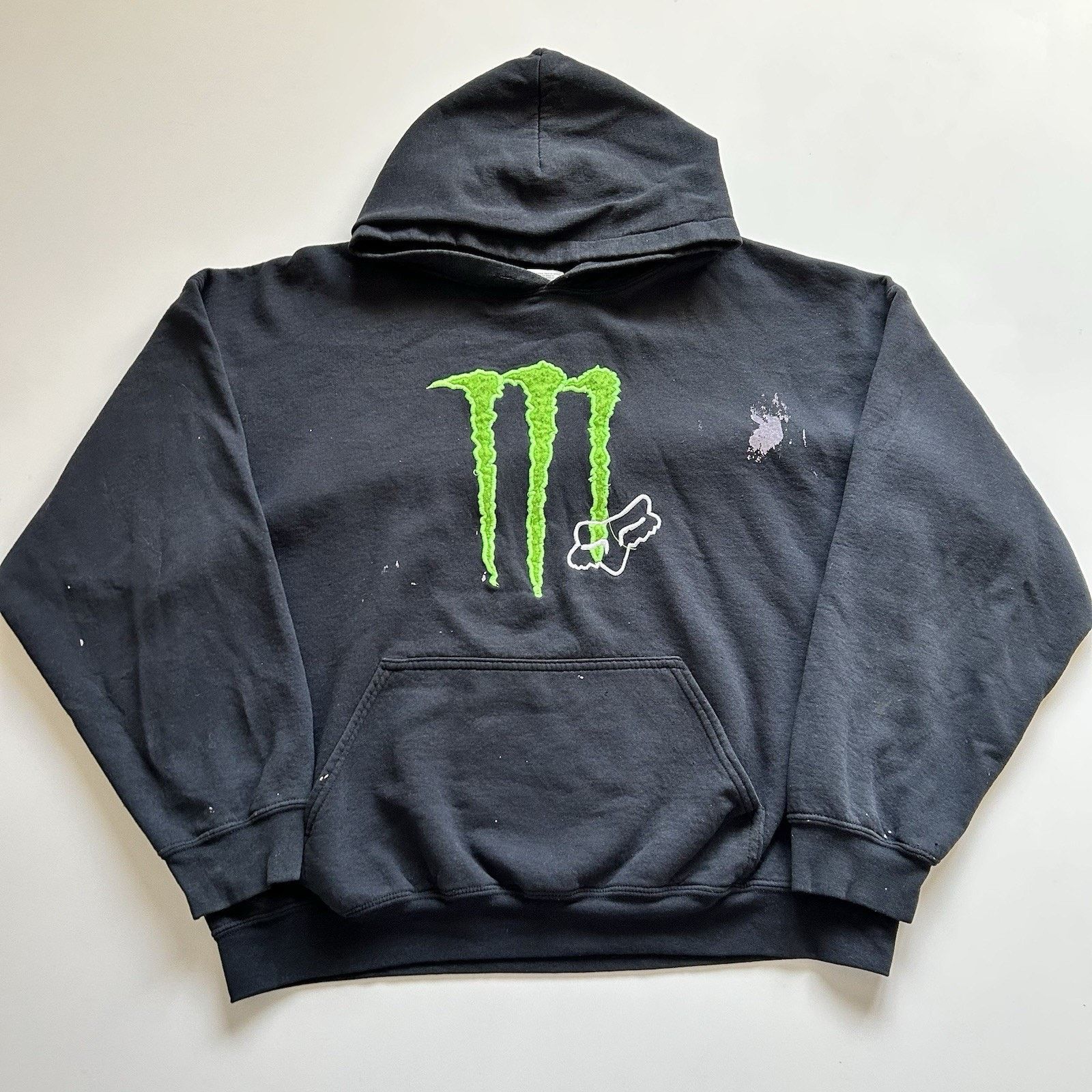 Fox Racing Vintage Y2K Fox Racing Monster Energy Hoodie XL Boxy Faded Size US XL / EU 56 / 4 - 1 Thumbnail