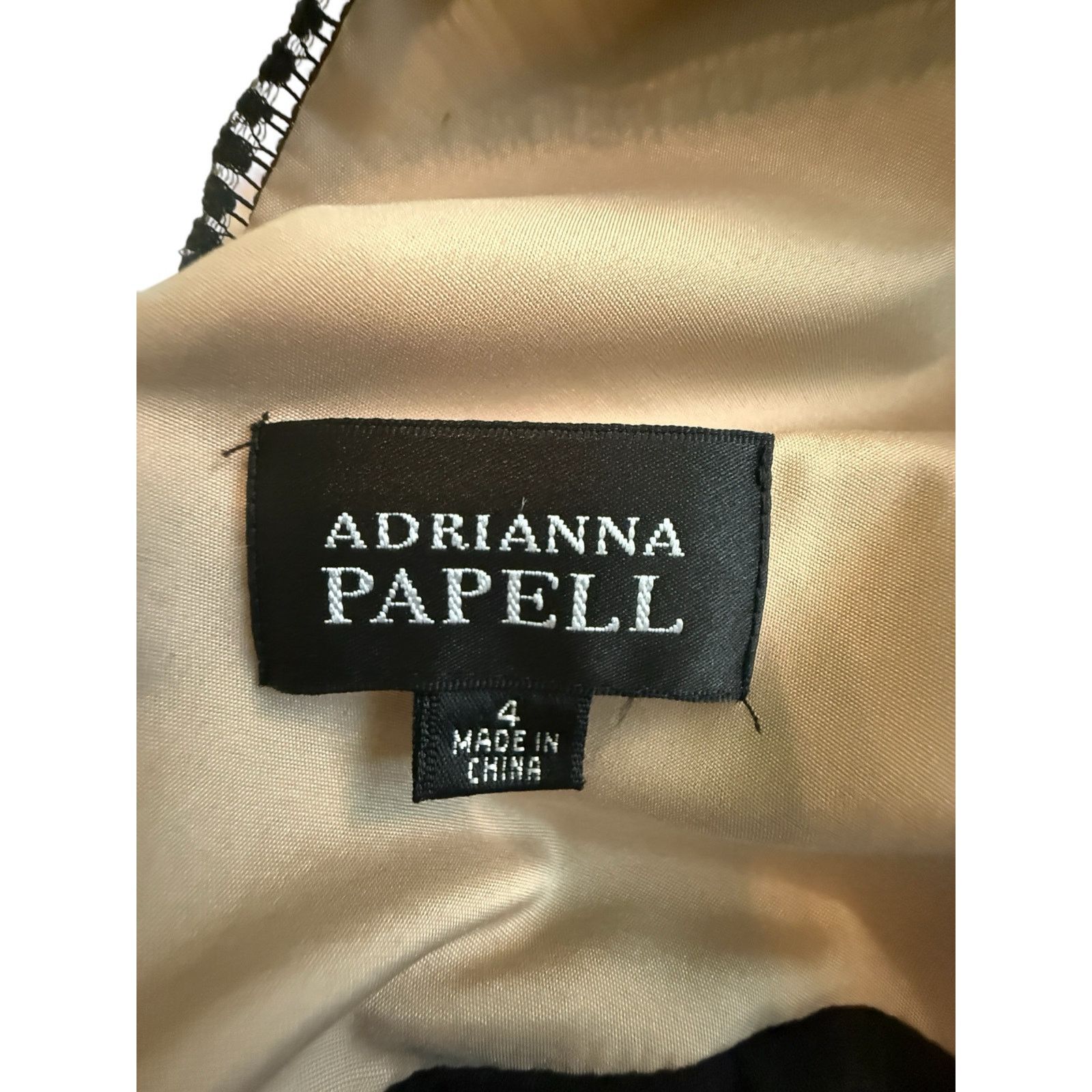 Adrianna Papell Vtg Adrianna Papell Party Black w/Lace Bodice Midi Dress 4 Size S / US 4 / IT 40 - 3 Thumbnail