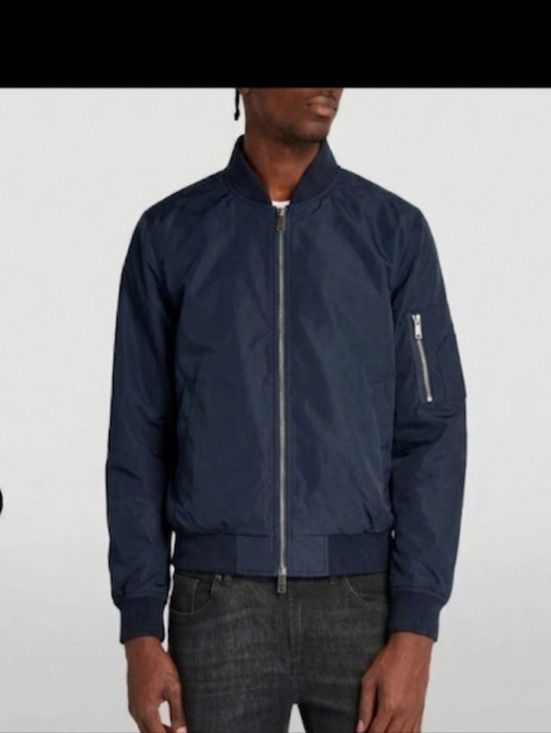 7 For All Mankind 7 For All Mankind Tech Series Bomber Jacket Navy Blue XXL Size US XXL / EU 58 / 5 - 1 Thumbnail