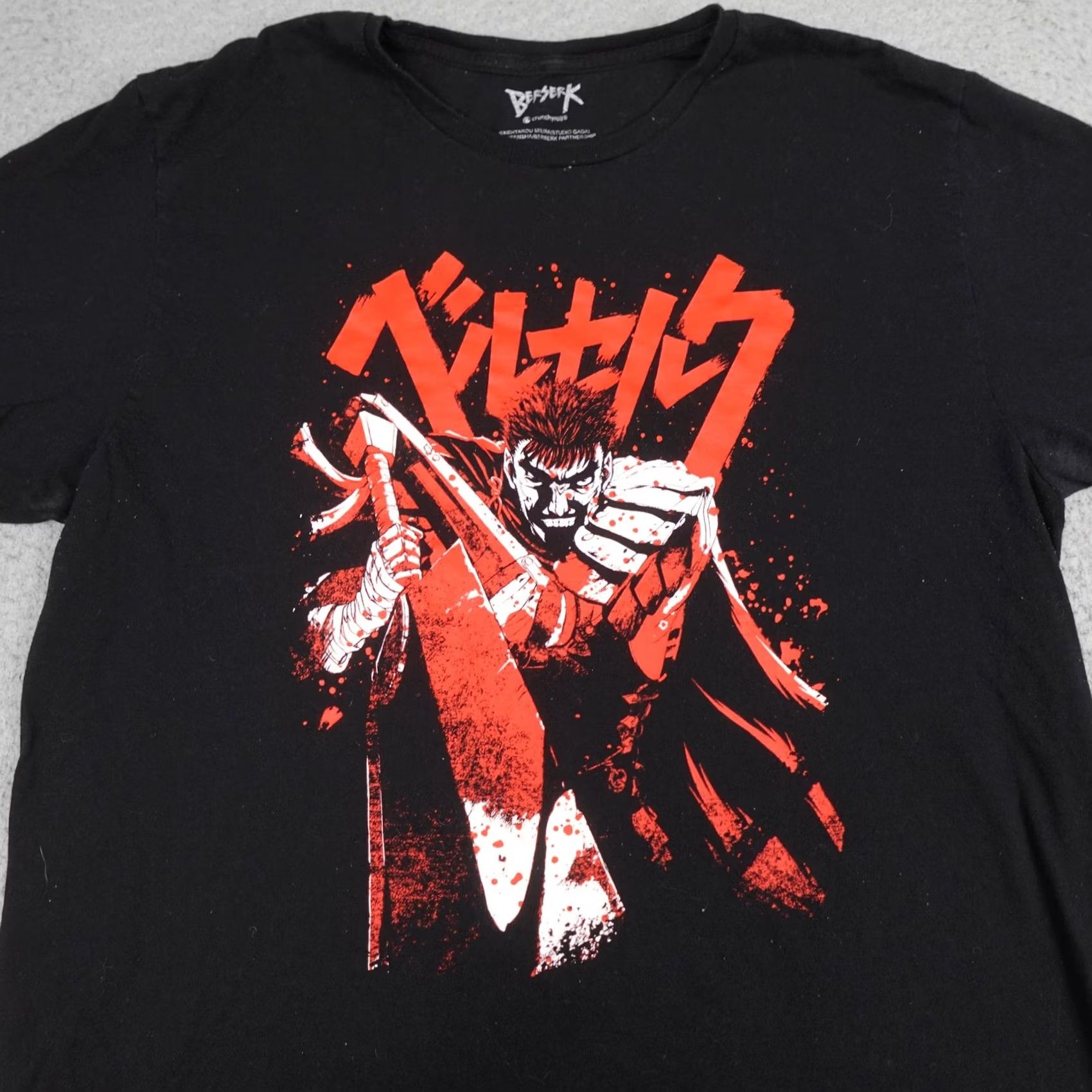 Vintage Berserk Shirt Mens XL Black Crunchyroll Anime Manga Guts Graphic Tee Japanese Size US XL / EU 56 / 4 - 3 Thumbnail