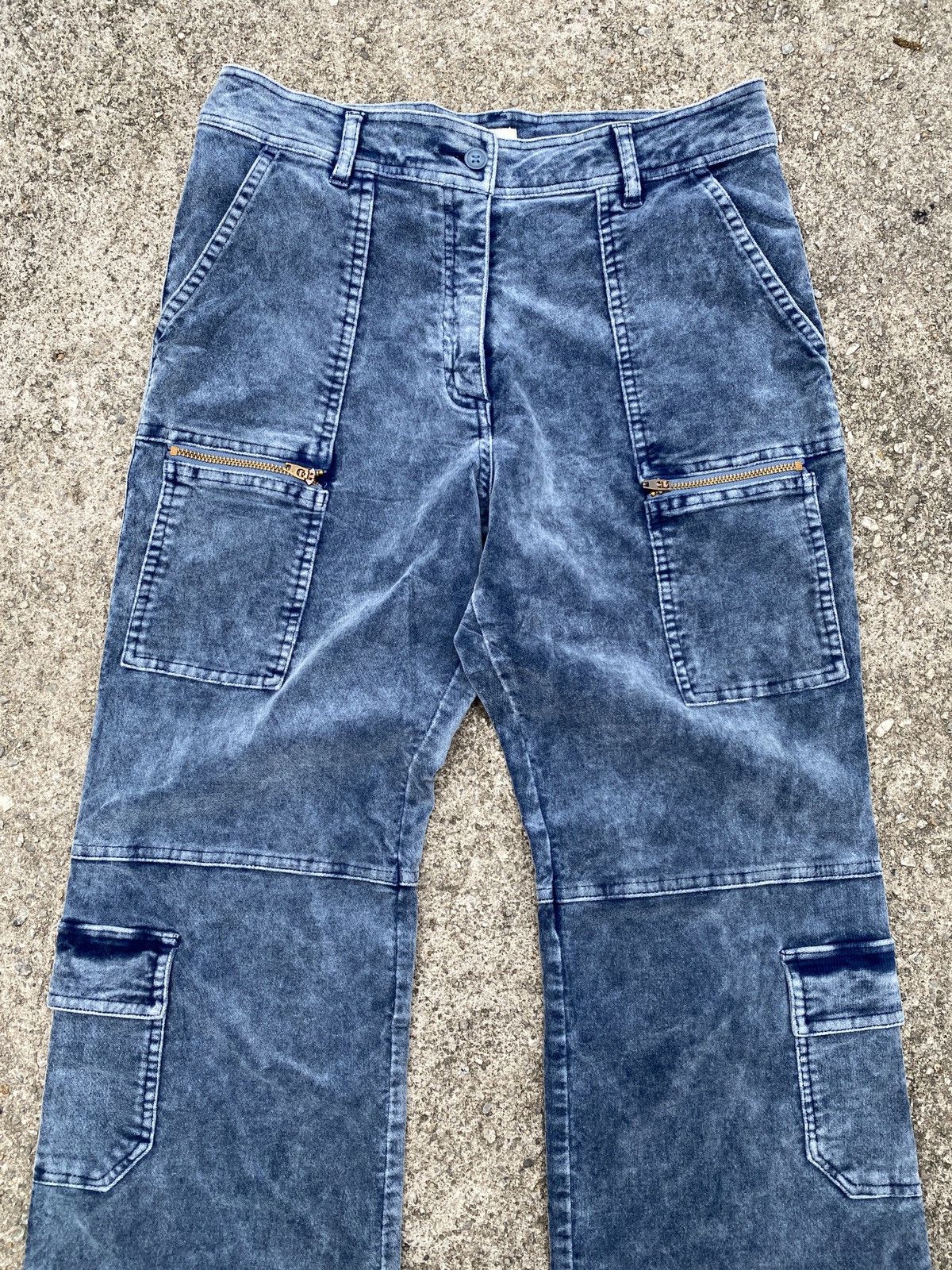 Japanese Brand × Otto 1990s - Otto Velvet Multipocket Flare Pant Size 28" / US 6 / IT 42 - 3 Thumbnail