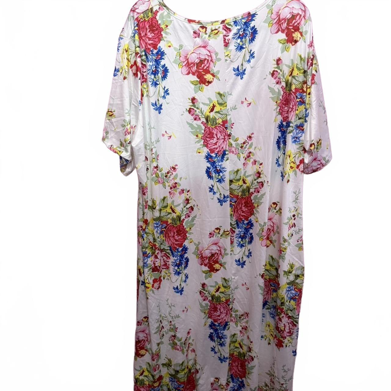 Designer Floral Print Maxi Dress - Lightweight and Comfortable Size M / US 6-8 / IT 42-44 - 2 Thumbnail