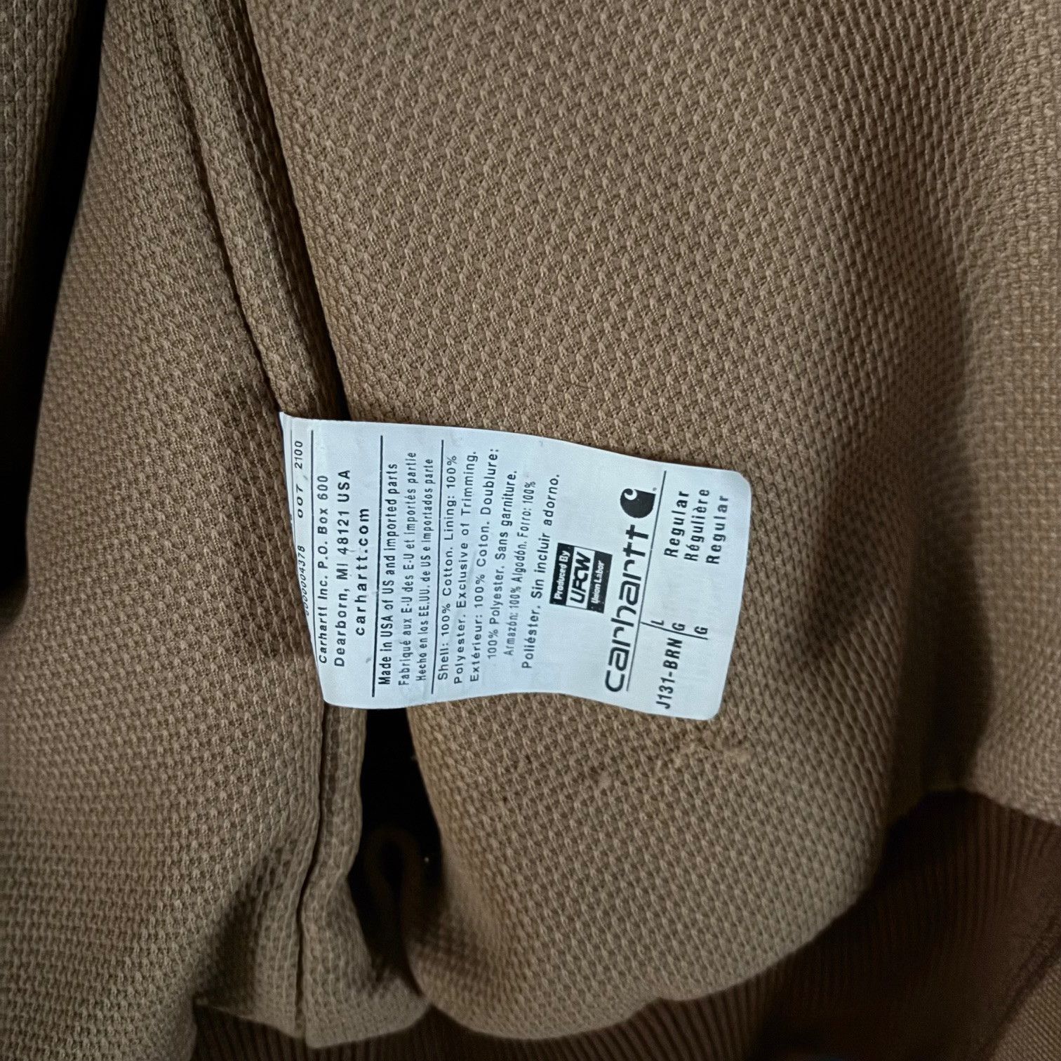 Carhartt CARHARTT - MADE IN USA - Duck Brown Active Jac - Size L Size US L / EU 52-54 / 3 - 7 Thumbnail