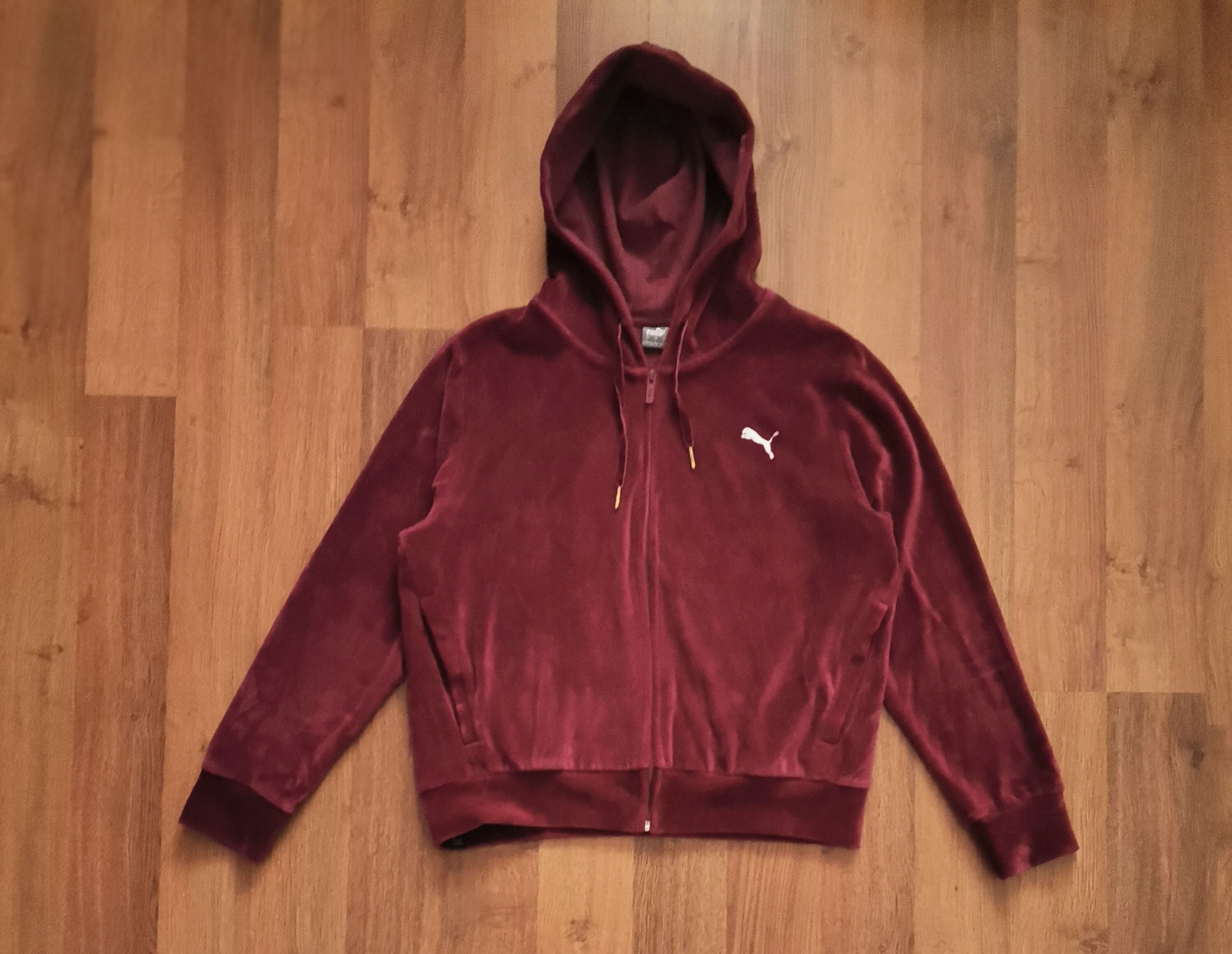Puma Puma Women's Velour Zip Up Hoodie Size L / US 10 / IT 46 - 1 Thumbnail