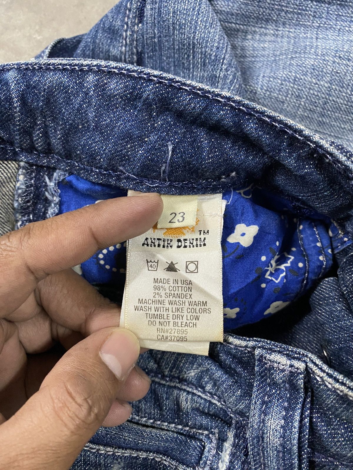 Antik Denim Flare Jeans Antik Denim Low Rise Made in Usa @308 Size US 27 - 11 Thumbnail