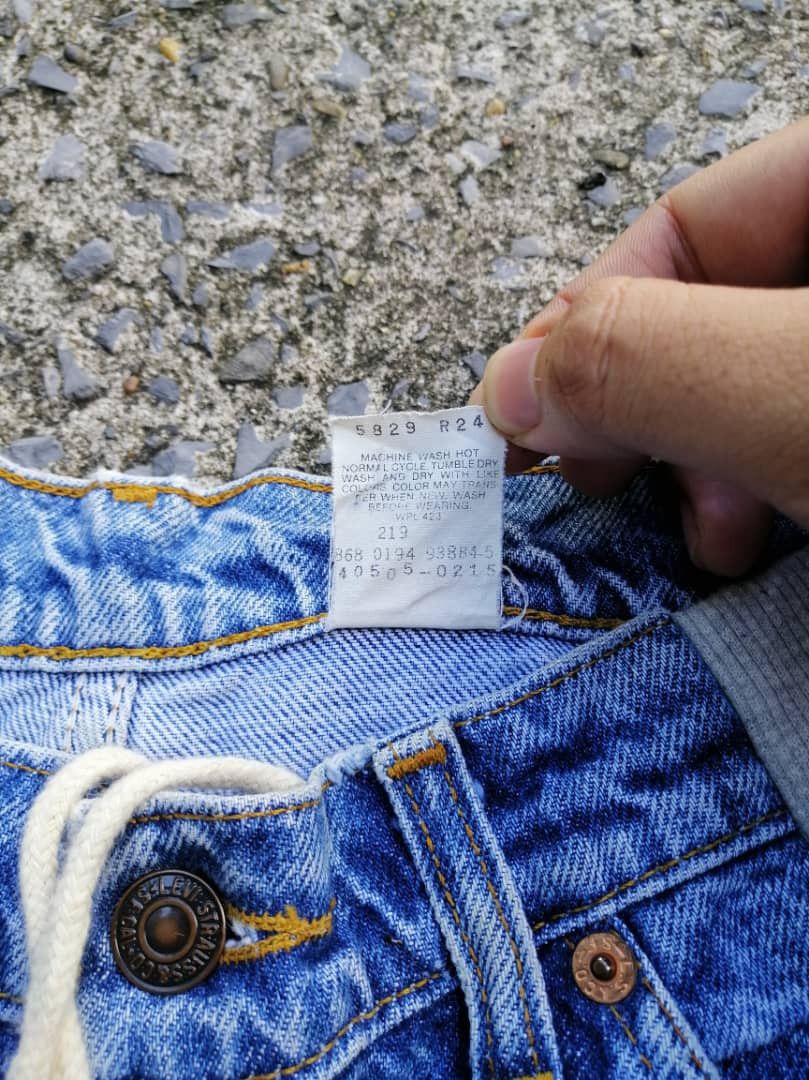 Levi's × Levi's Vintage Clothing Levi's 505 Regular Fit Straight Leg Custom Nike Pants Jeans Size US 30 / EU 46 - 9 Thumbnail