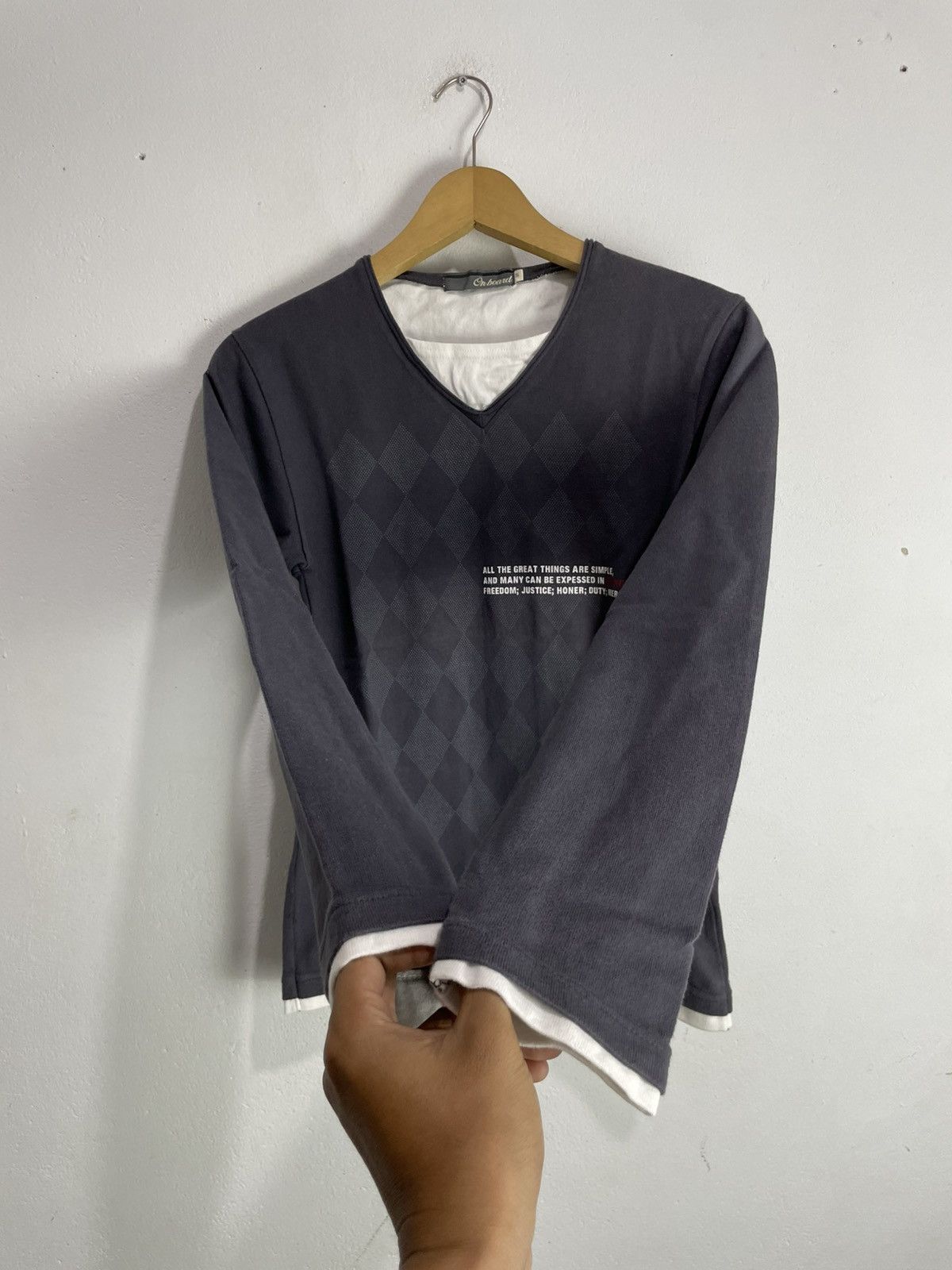 If Six Was Nine Onboard Y2k Double Layer longsleeve western Size US S / EU 44-46 / 1 - 3 Thumbnail