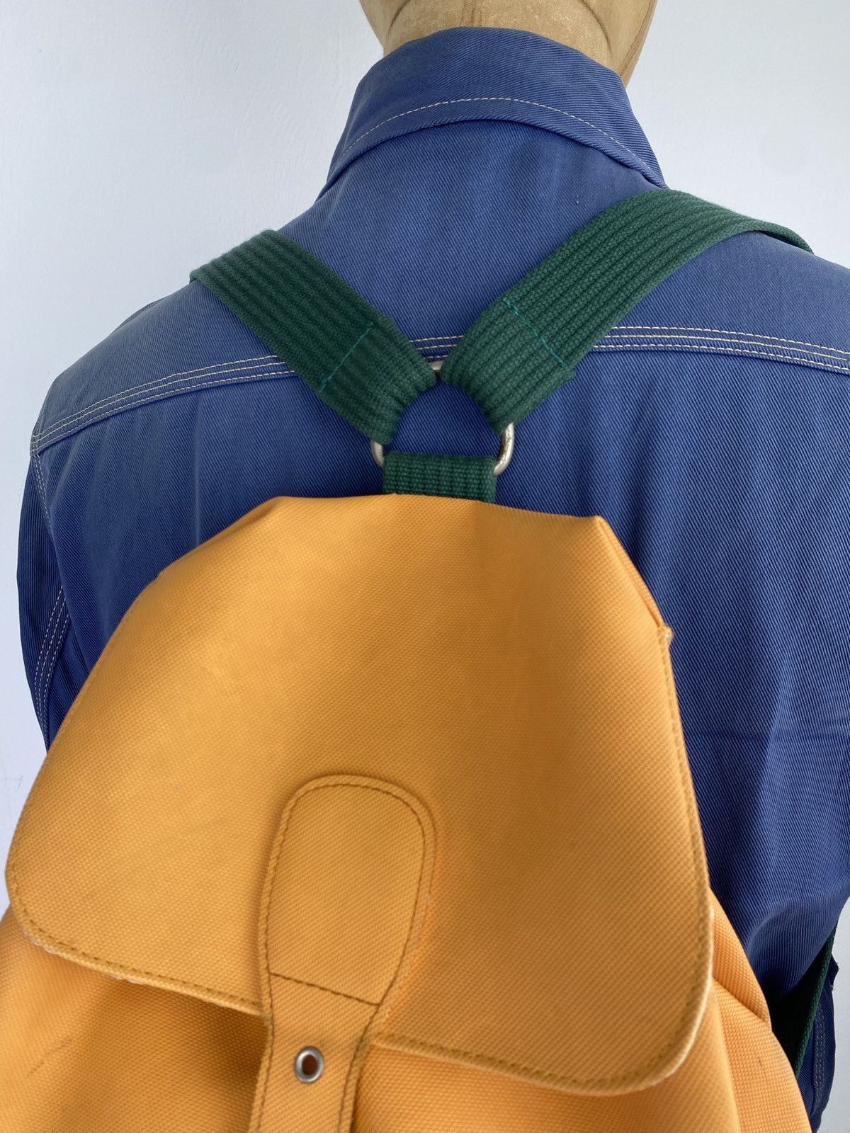 Lacoste 2000’s Lacoste Japan Green Orange Rucksack Size ONE SIZE - 4 Thumbnail