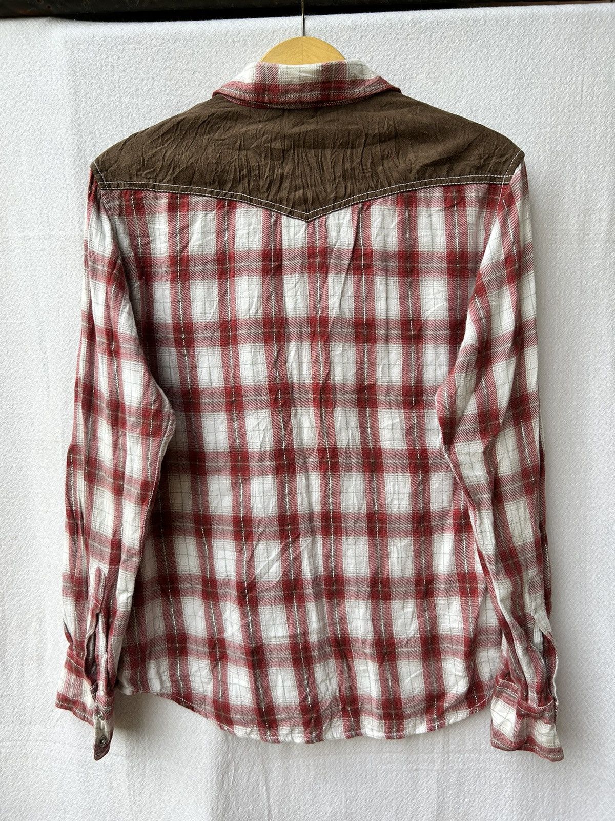 Japanese Brand 💸BINDINGOFFER💸 Pluvious japanese style plaid bottom up shirt Size US M / EU 48-50 / 2 - 2 Thumbnail