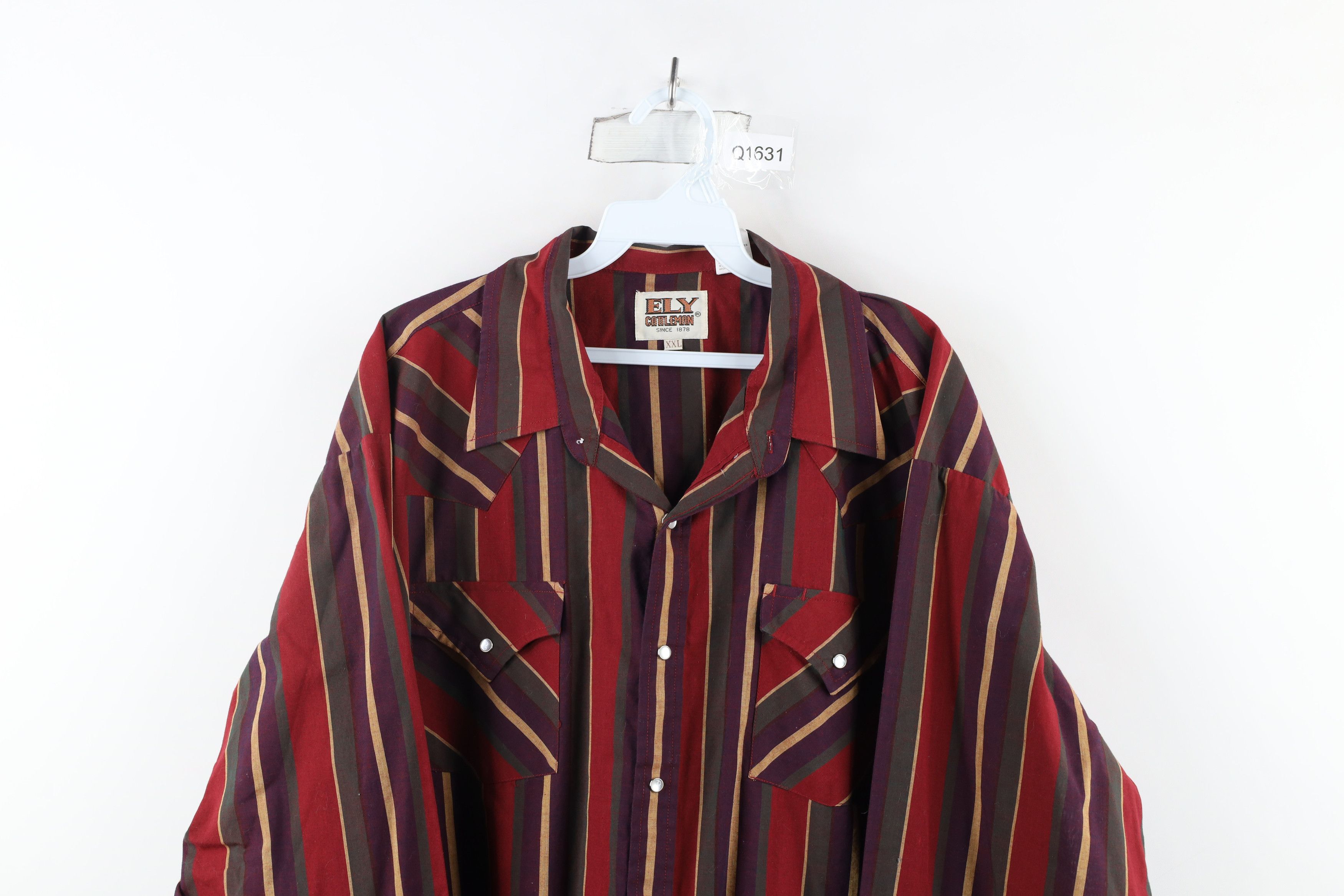 Vintage Vintage 90s Rockabilly Rainbow Striped Western Button Shirt Size US XXL / EU 58 / 5 - 2 Thumbnail