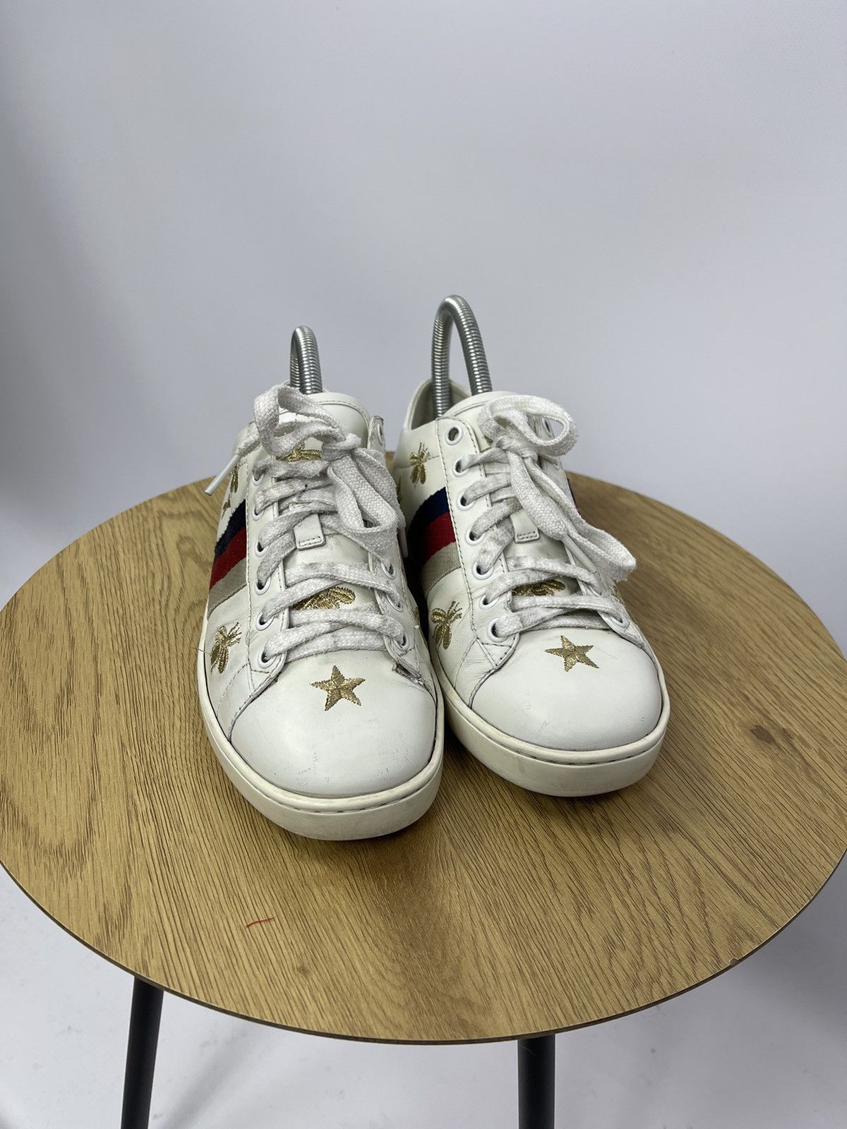 Gucci Gucci Sylvie Women's Sneakers 37 Multicolor Web Ace Stars Size US 7 / IT 37 - 3 Thumbnail