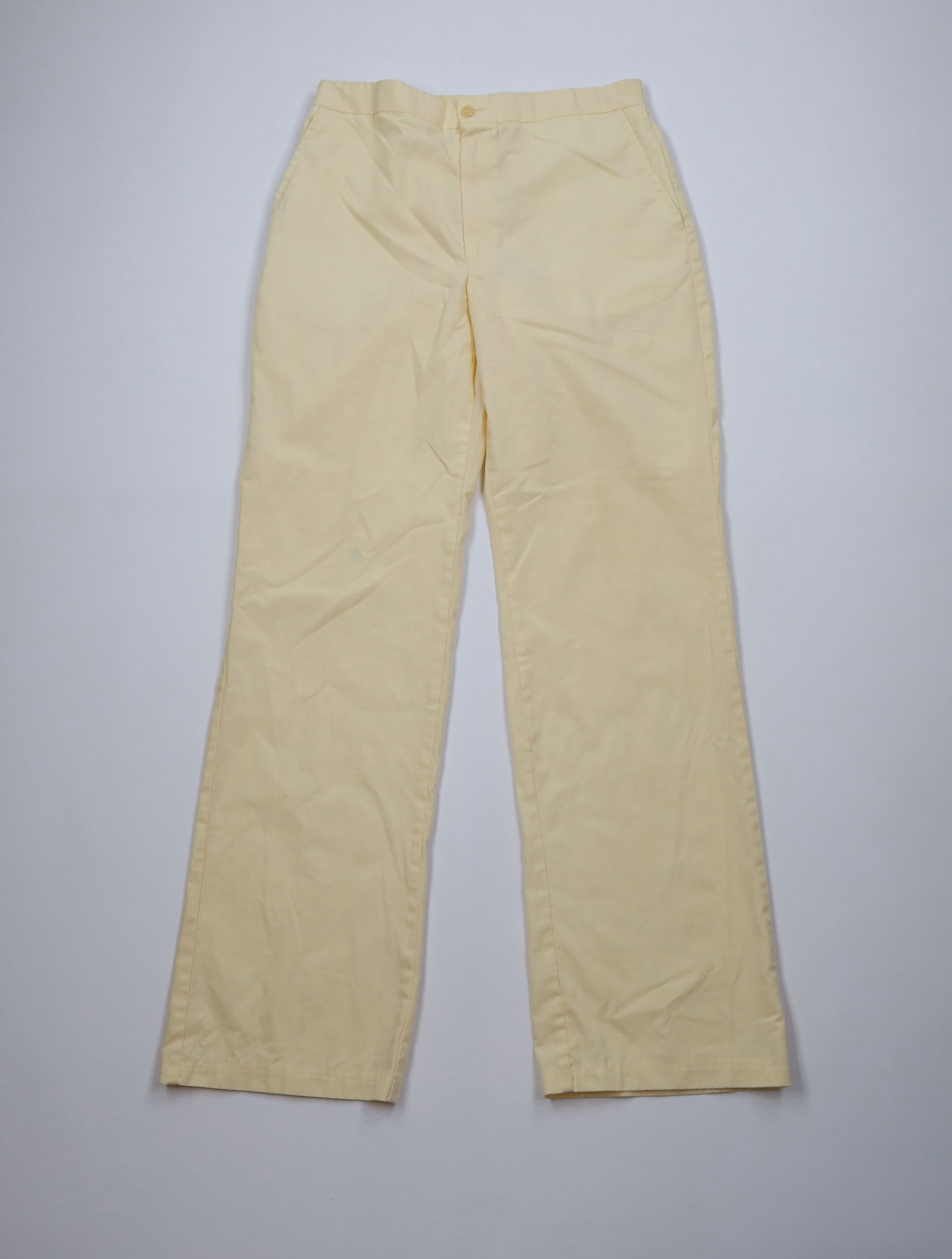 Vintage Vintage 70s Streetwear Flared Wide Leg Pants Pale Yellow USA Size US 32 / EU 48 - 1 Thumbnail