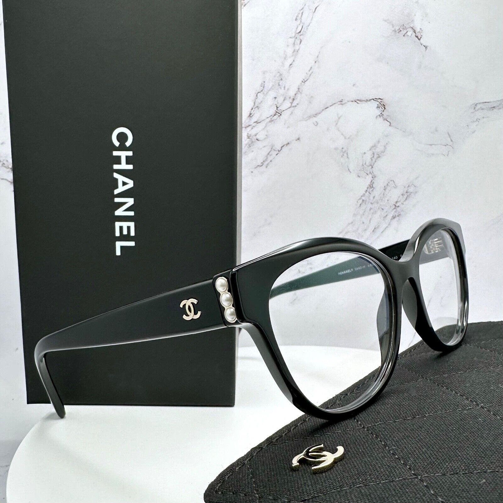 Chanel Chanel Eyeglasses Black Pearls Gold CC Logo RX Authentic | Grailed