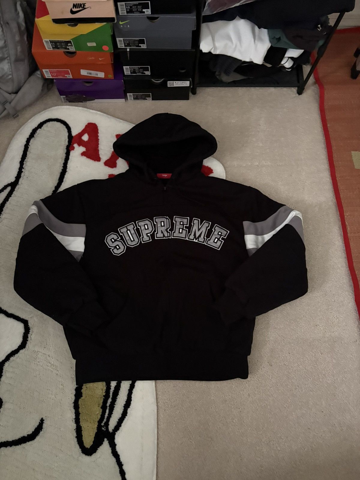 Supreme Supreme Futura hoodie 2024 like new Large black | Grailed