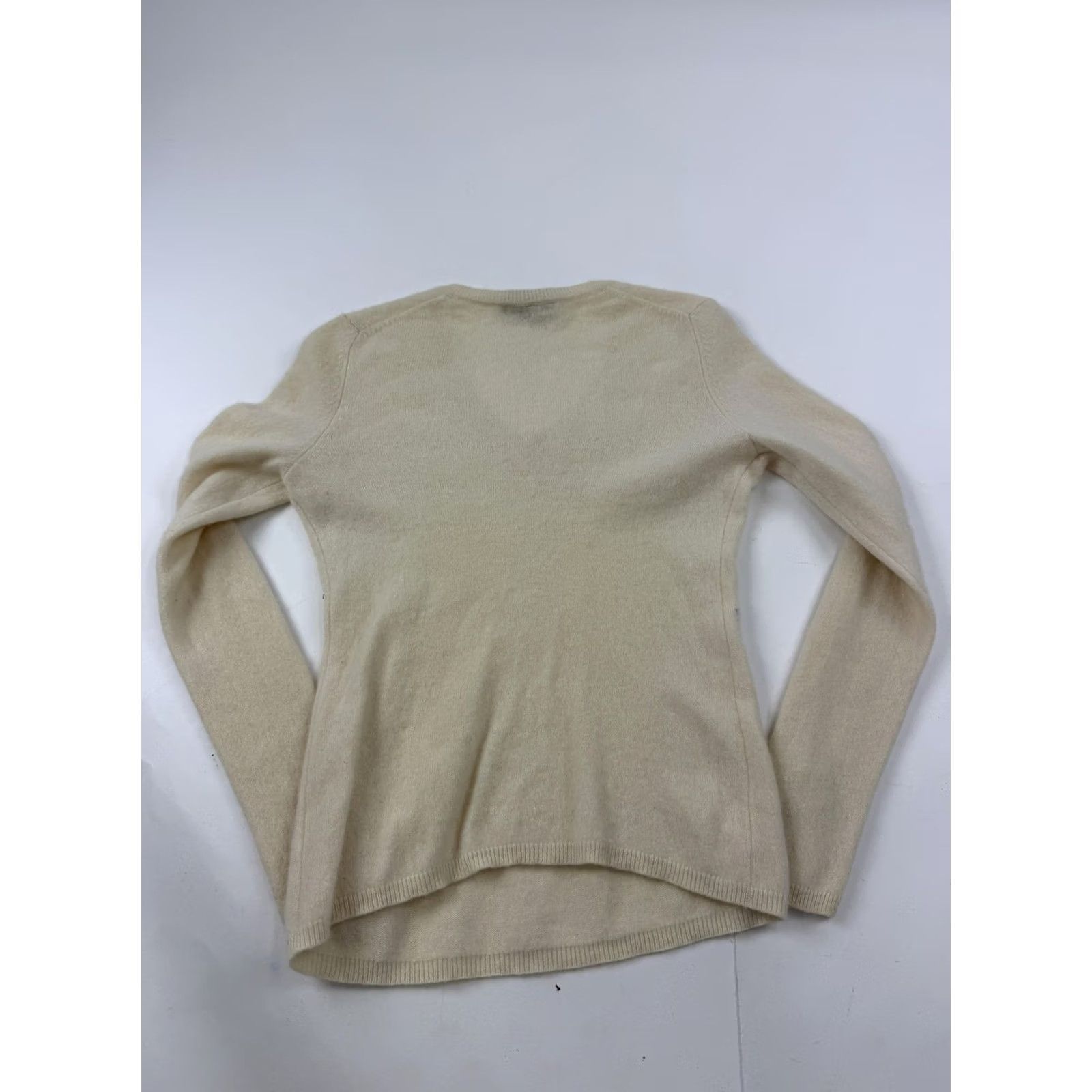 Charter Club Charter Club Sweater Womens Medium White 100% Cashmere V Neck Knit Pullover Size M / US 6-8 / IT 42-44 - 6 Thumbnail