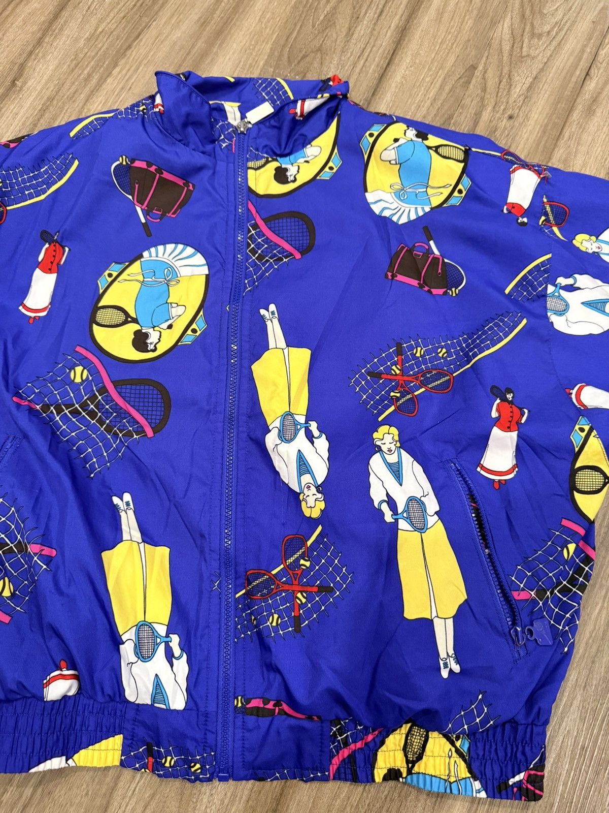 Other Vintage Ferrantino Tennis All Over Pattern Windbreaker Size L / US 10 / IT 46 - 3 Thumbnail