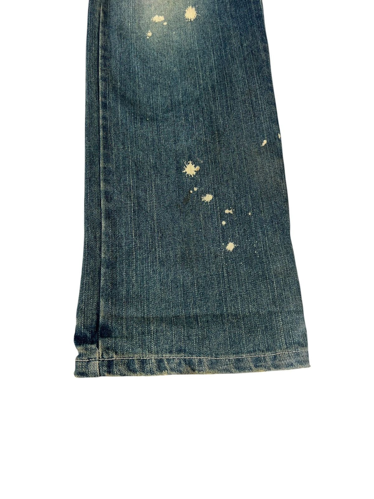 Vintage Double Waist Dirty Mud Denim Distressed Jeans Size US 31 - 8 Thumbnail