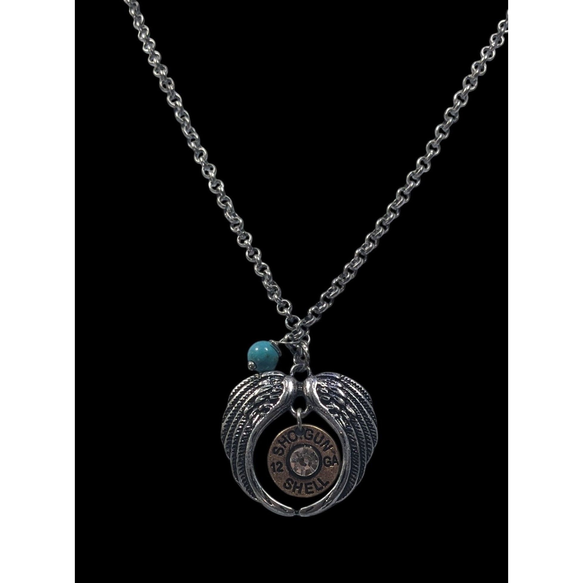 Other Angel Wing Faux Shotgun Shell Pendant Necklace Size ONE SIZE - 2 Thumbnail