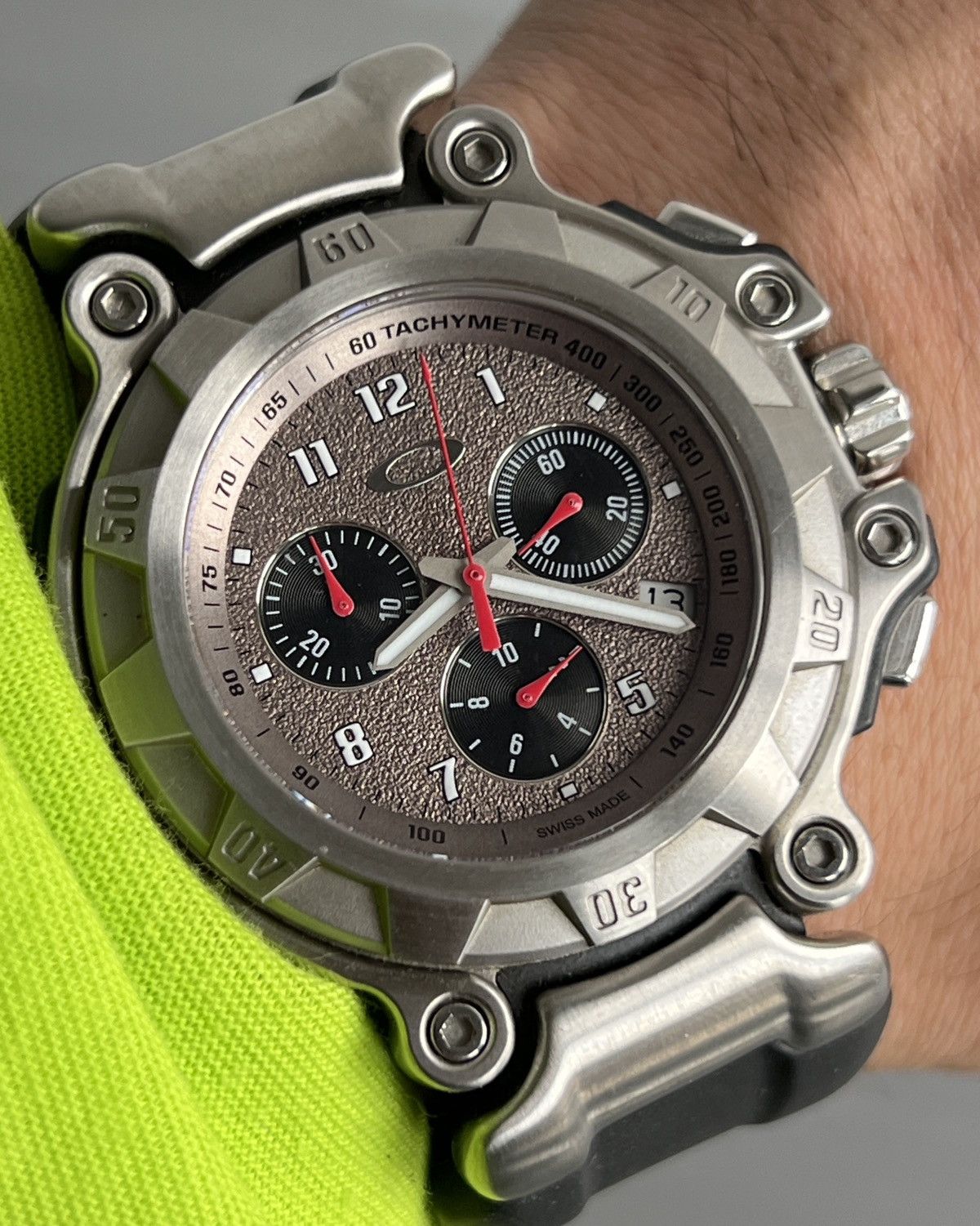 Oakley Oakley Crankcase Large 3-Hand Stainless Steel Carbon Watch Size ONE SIZE - 3 Thumbnail